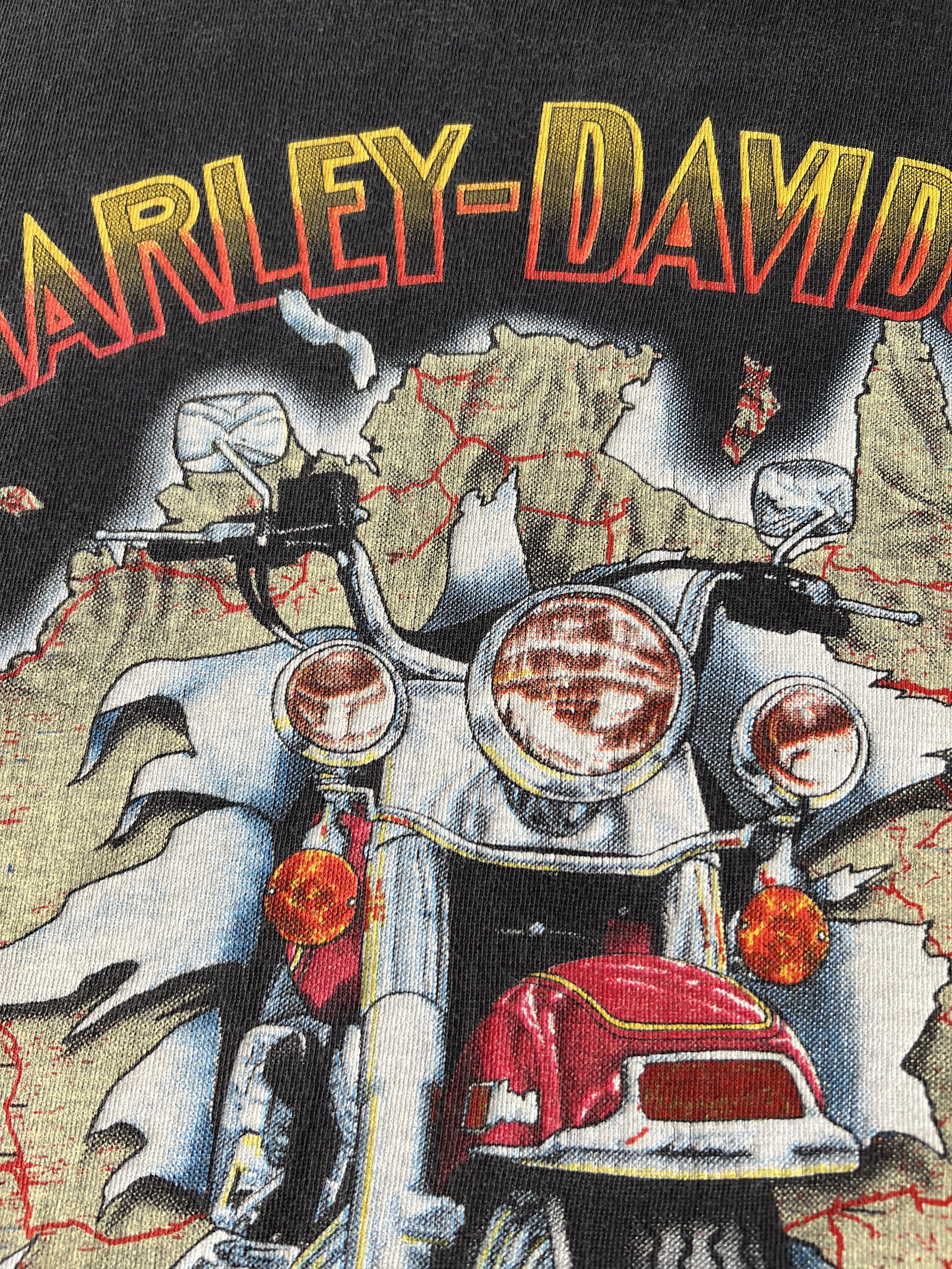 Harley Davidson Vintage 1991 Harley Davidson Australia Breaking Loose Tshirt Size US L / EU 52-54 / 3 - 6 Thumbnail