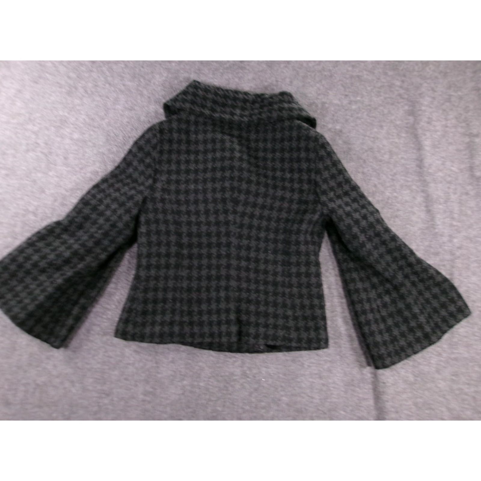 Willi Smith Willi Smith Women’s Jacket Short Black Houndstooth Preppy 6 All Seasons Casual Office Size M / US 6-8 / IT 42-44 - 8 Thumbnail