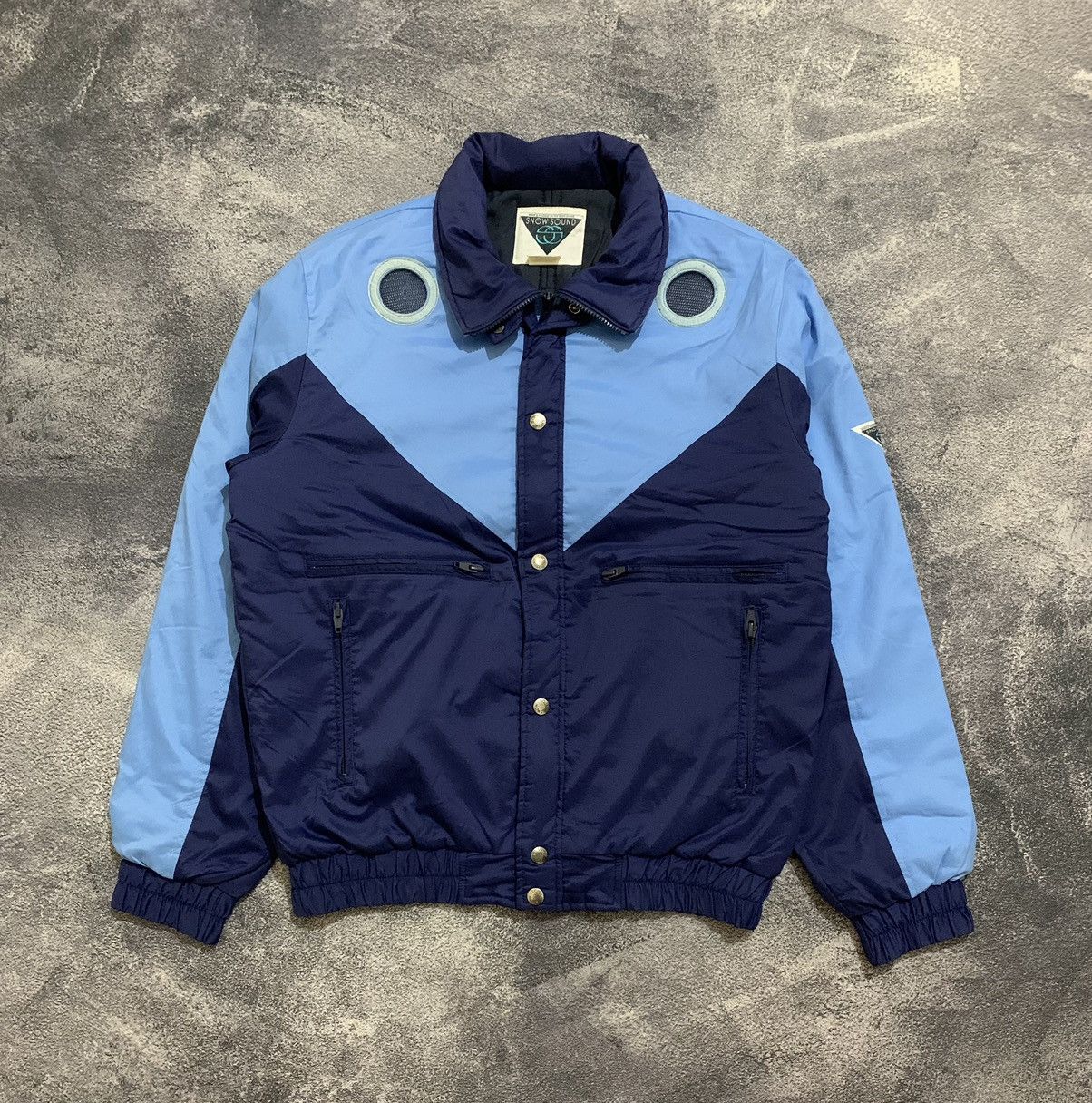 image of Snow Sound Ski Jacket Vintage in Blue, Men's (Size Large)