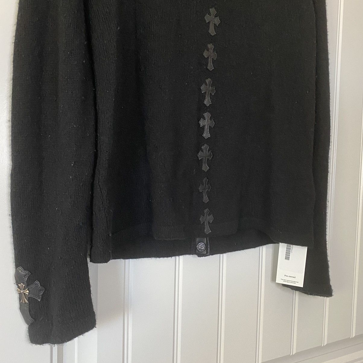 Chrome Hearts Chrome Hearts Black Cashmere Back Cross Patch Line Cardigan Size US S / EU 44-46 / 1 - 15 Thumbnail
