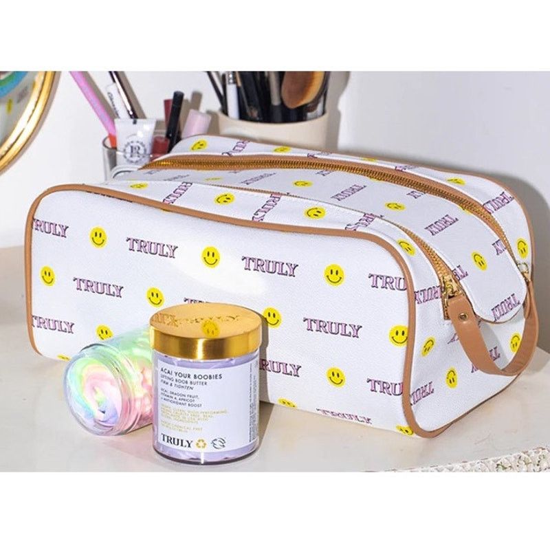 Other Truly Smiley Face Toiletry Travel Vegan Vanity Case Size ONE SIZE - 15 Thumbnail