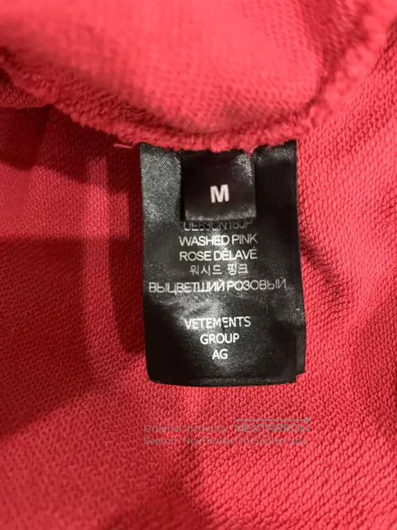 Vetements Vetements Washed pink slacking sweatshirt Size US M / EU 48-50 / 2 - 5 Thumbnail