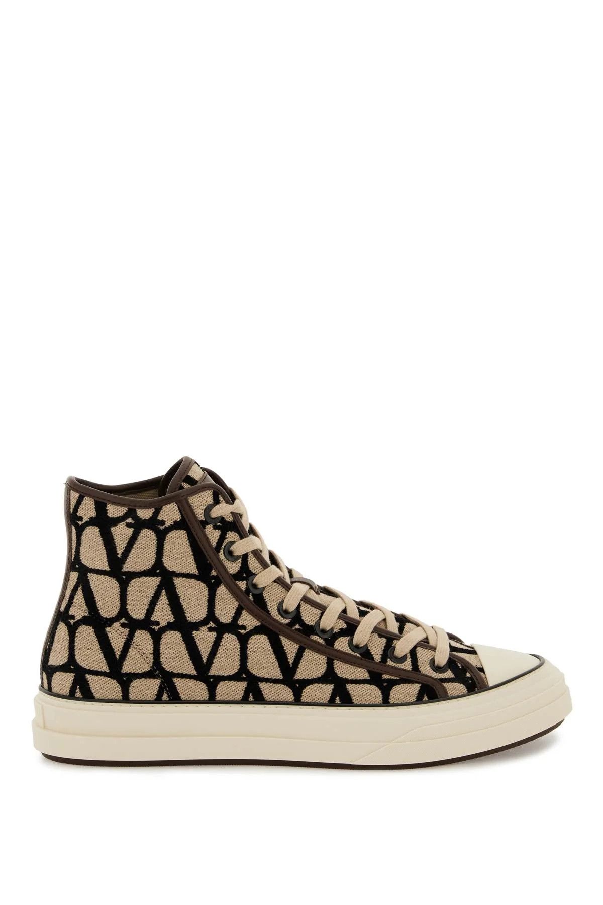 Valentino o1s22i1n1224 Hi-Top Sneakers in Brown Size US 12 / EU 45 - 1 Thumbnail