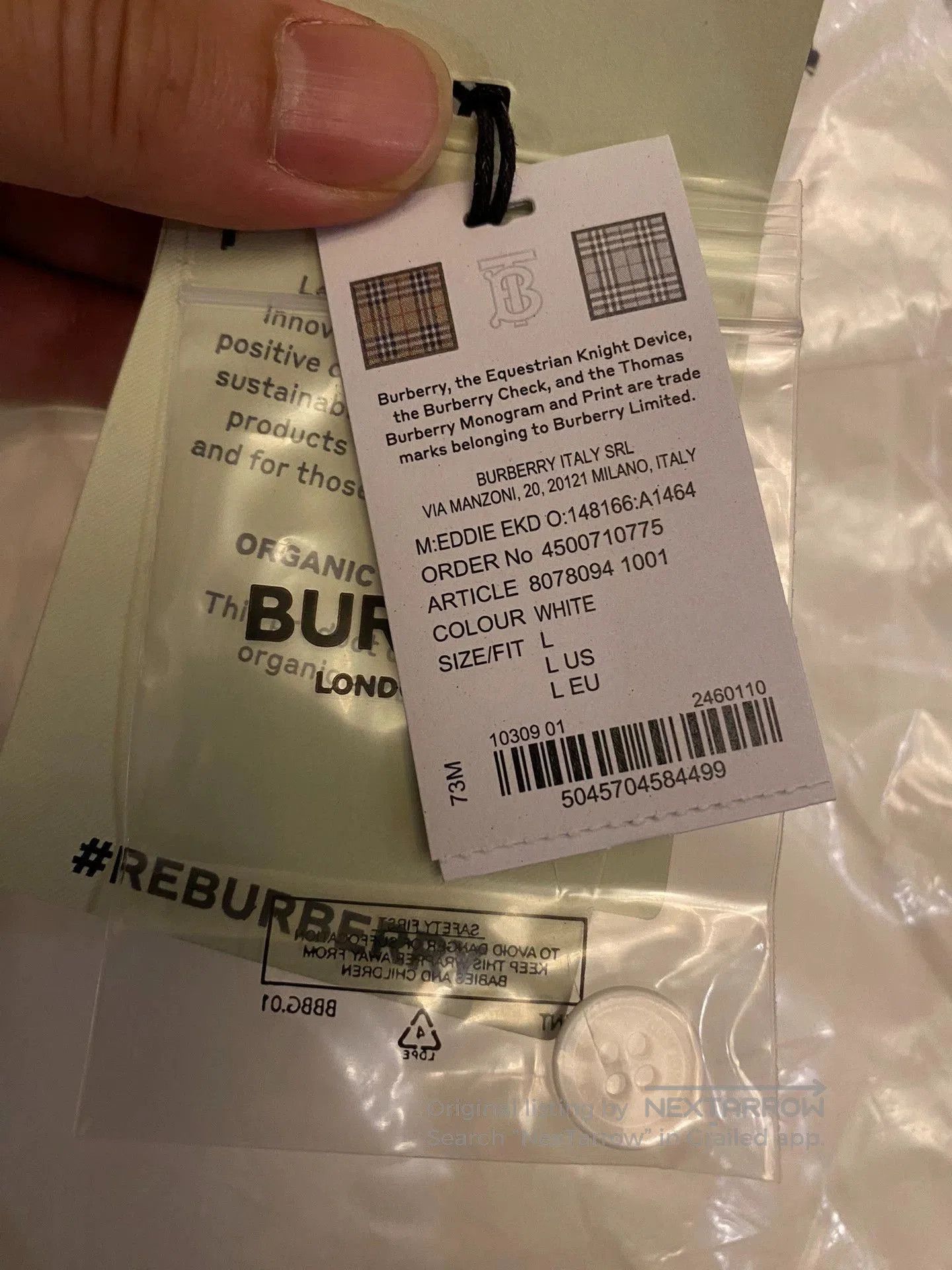 Burberry White Short. Size US L / EU 52-54 / 3 - 6 Thumbnail