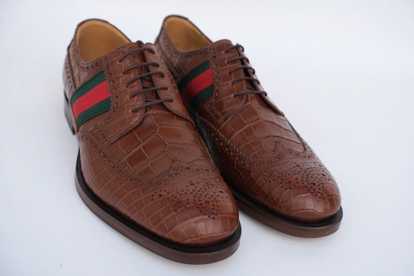Gucci New Gucci Derby Lace up Shoes Exotic UK 10 / US 11 / EU 44 Size US 11 / EU 44 - 2 Thumbnail