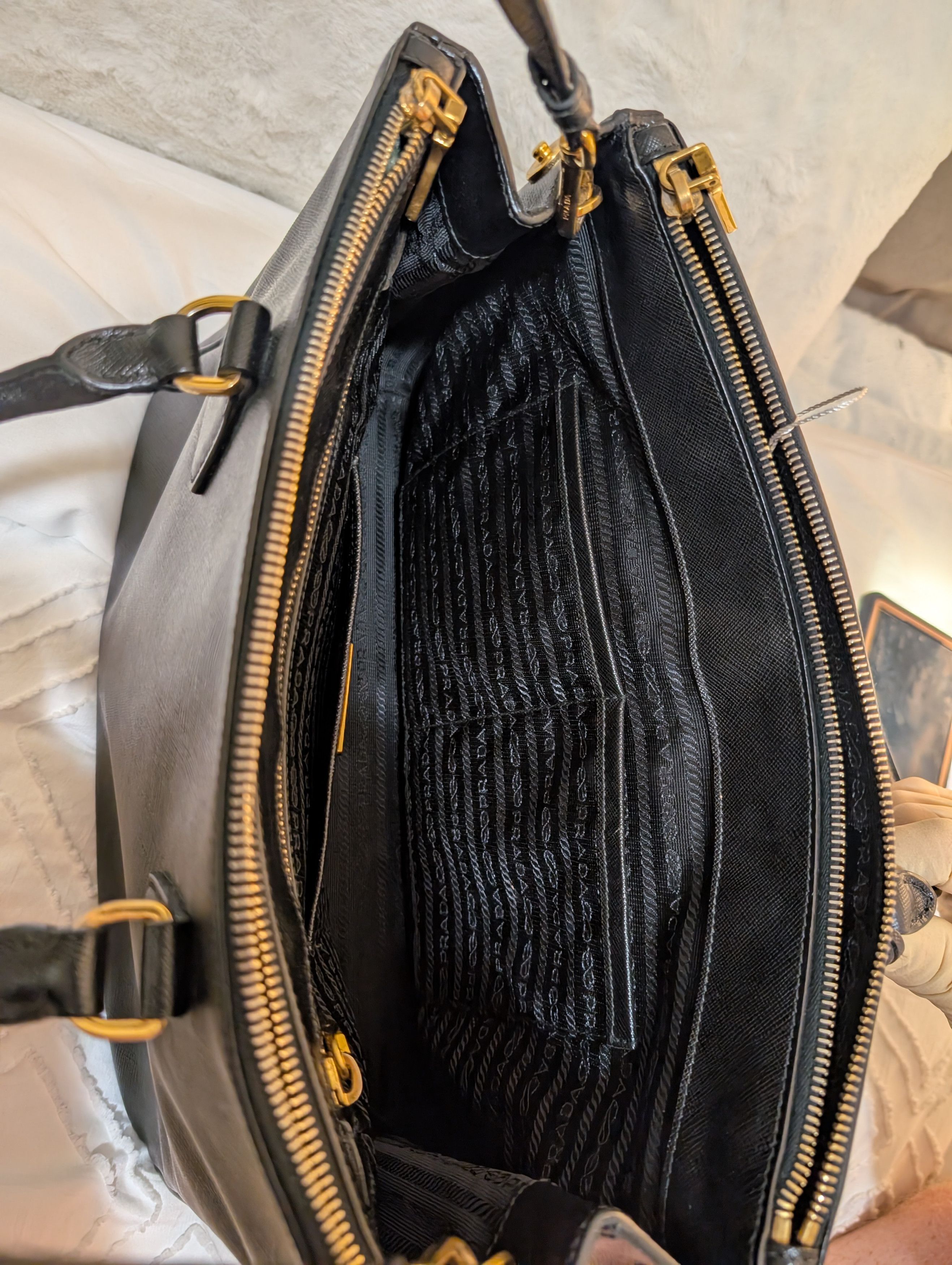 Prada PRADA Black Saffiano Top Handle Bag Size ONE SIZE - 11 Thumbnail