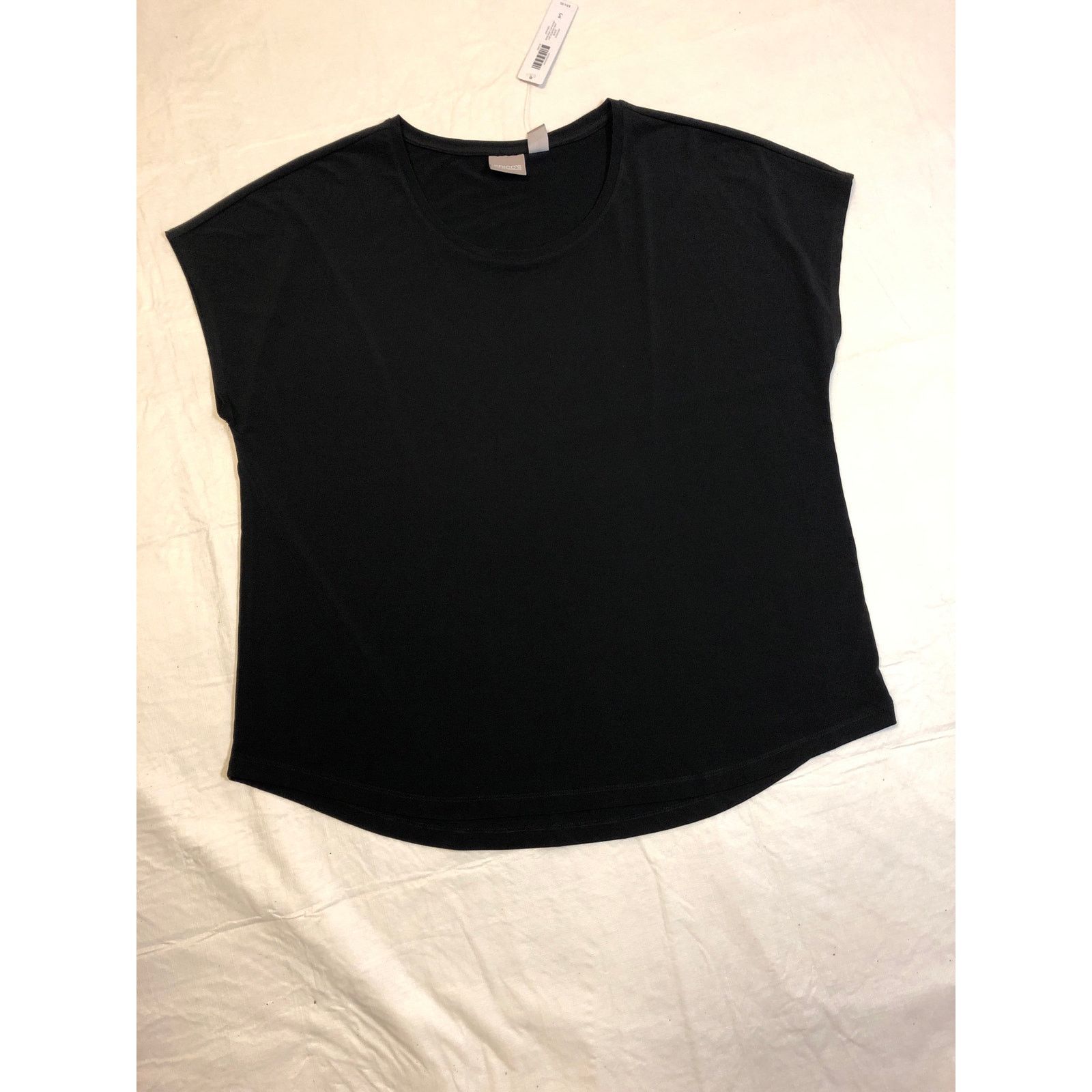 Chicos Women’s Chico’s black high low scoop blouse Size L / US 10 / IT 46 - 1 Thumbnail