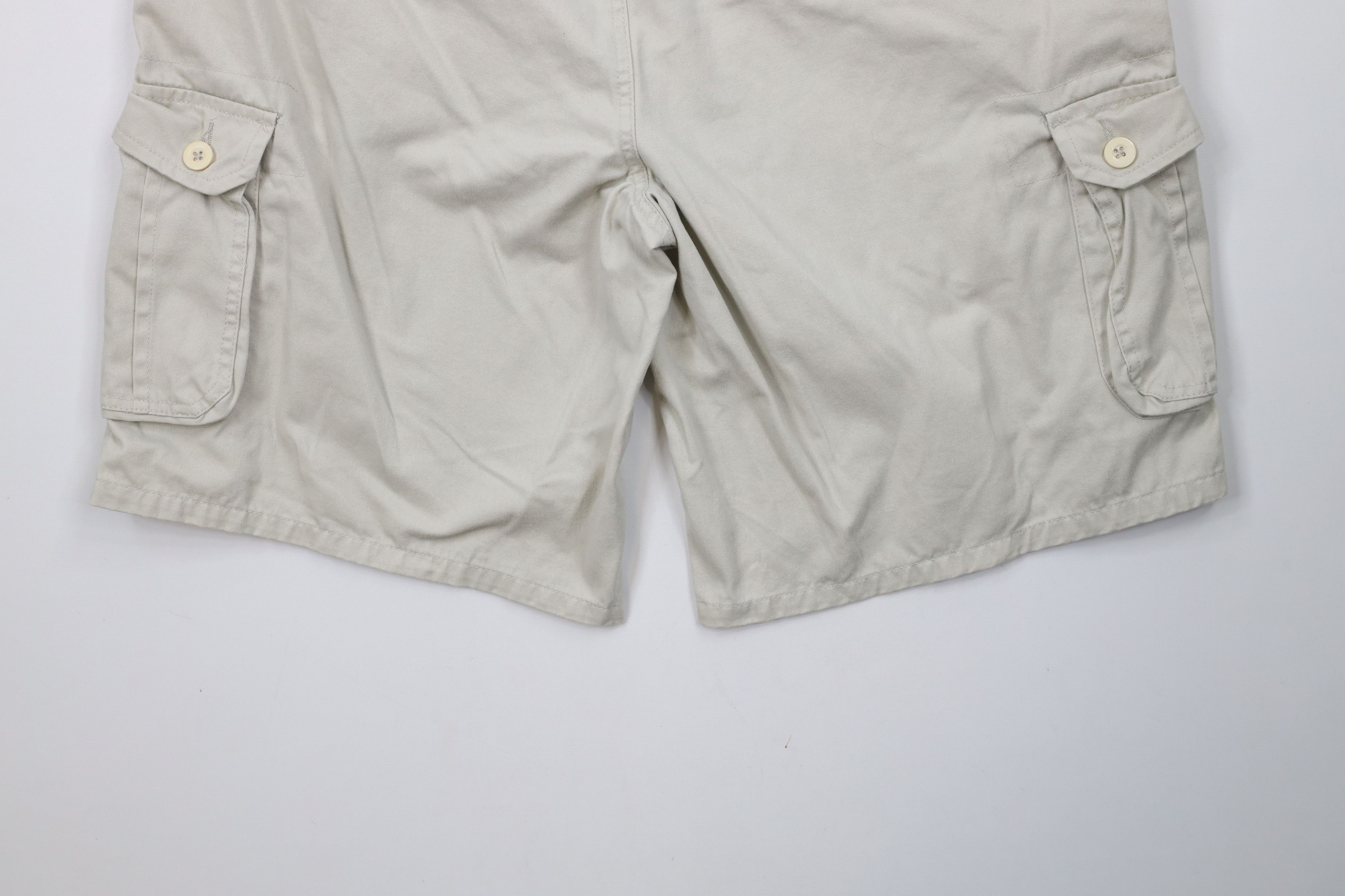 Vintage Vintage 90s Streetwear Baggy Fit Cargo Shorts Beige Cotton Size US 36 / EU 52 - 11 Thumbnail