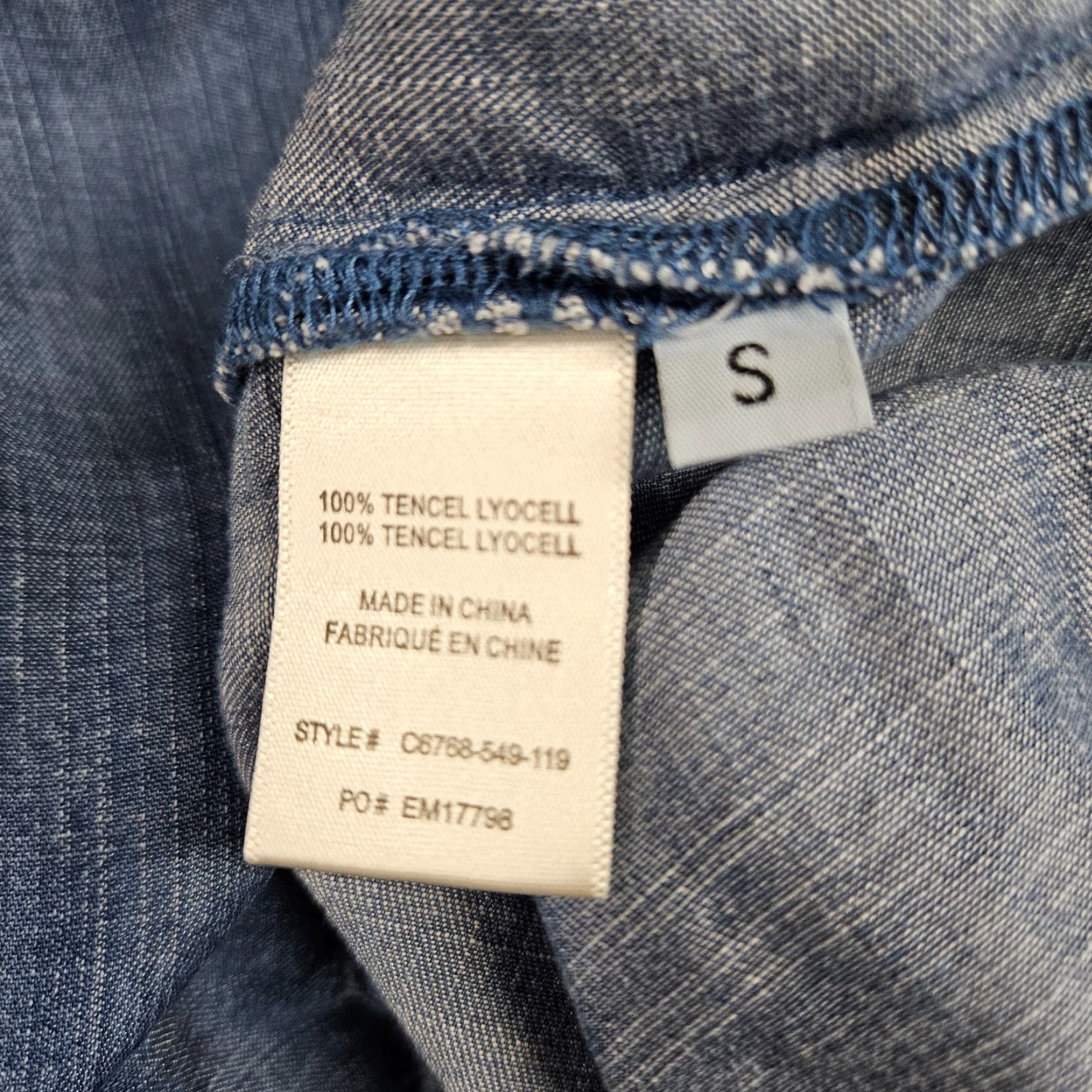 CLOT Cloth & Stone Womens Off The Shoulder Chambray Dress Sz Small Blue Short Sleeve Size 28" / US 6 / IT 42 - 5 Thumbnail