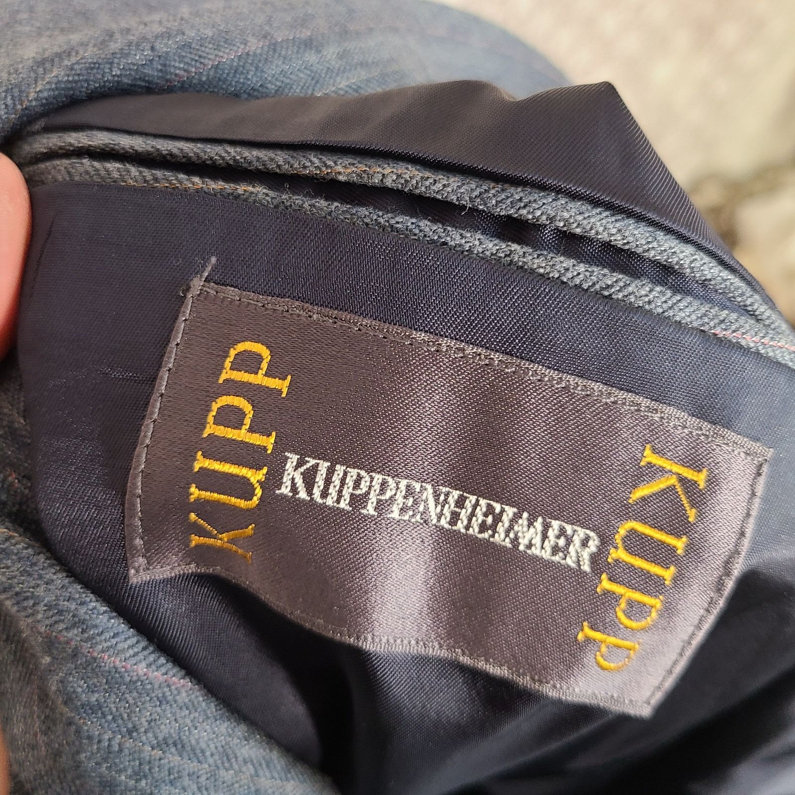 Vintage Vintage 90s kuppenheimer grey wool pinstripe blazer size xl Size 46R - 10 Thumbnail