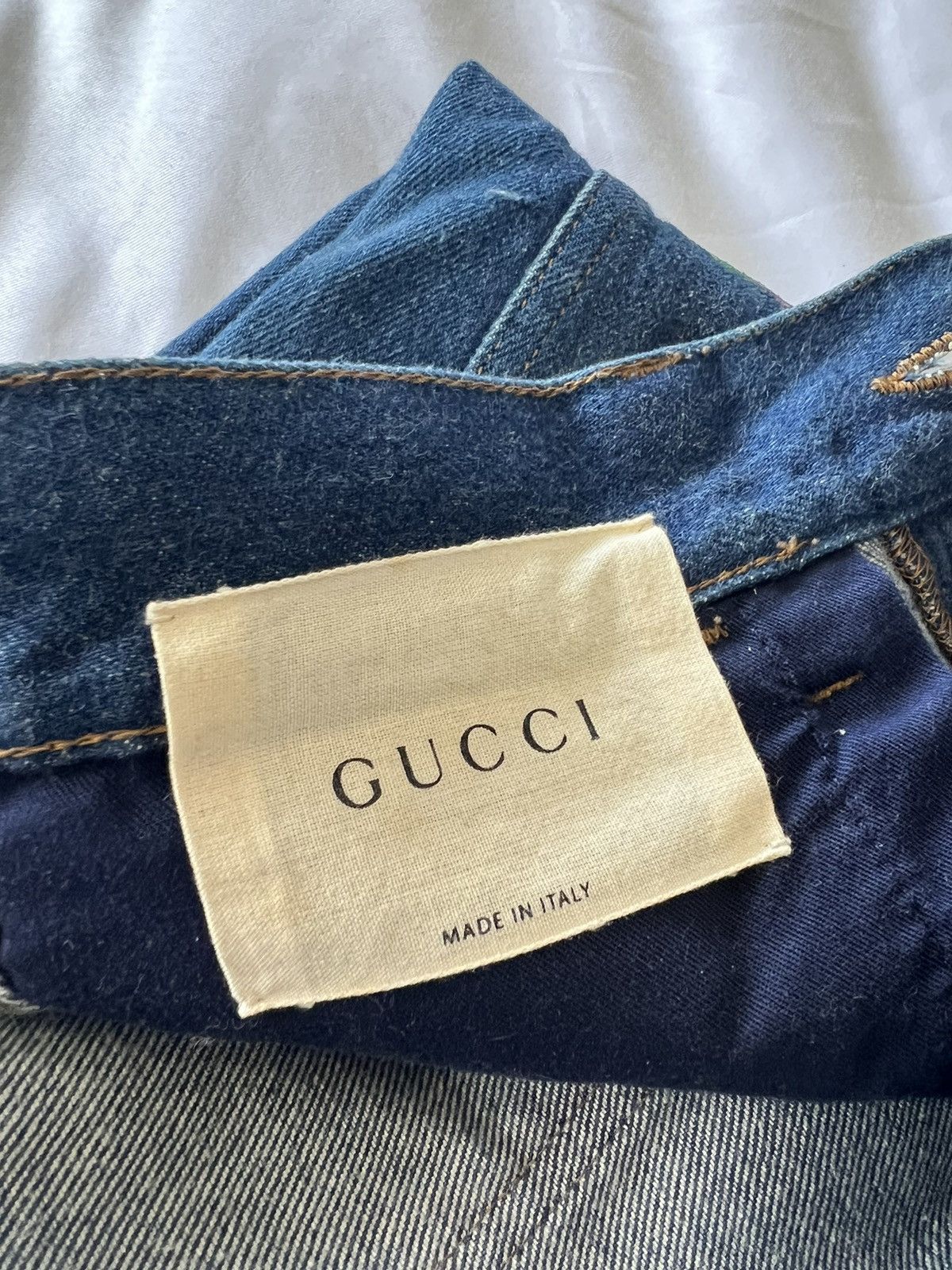 Gucci Gucci floral painted denim Size US 31 - 9 Thumbnail