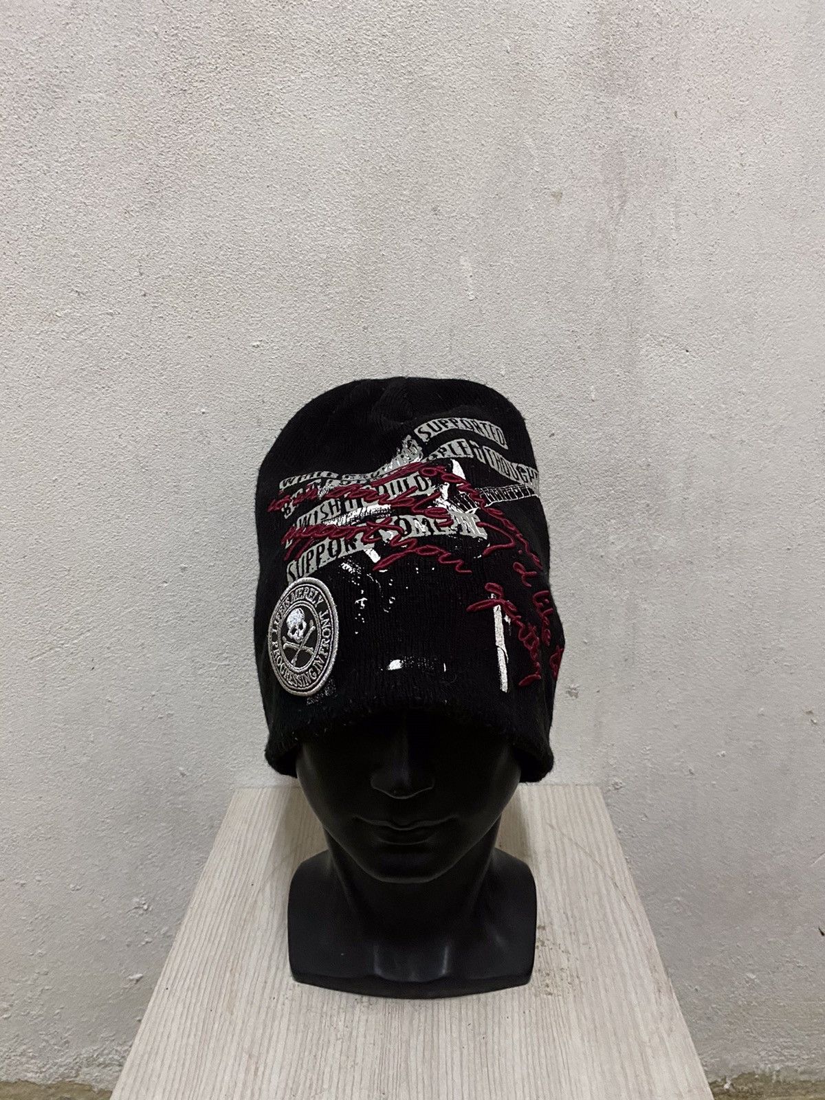 Seditionaries Japanese Brand Skull Rare Design Beanie Hat Size ONE SIZE - 2 Thumbnail