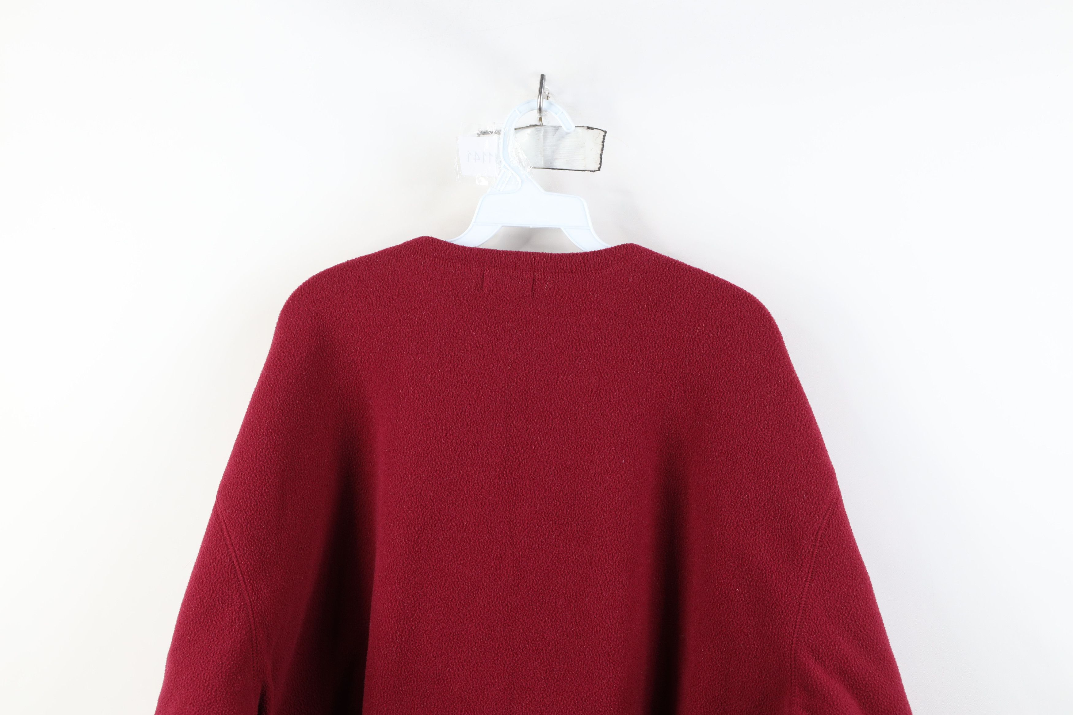 J.Crew Vintage 90s J Crew Blank Boxy Fit Fleece Sweater Red USA Size US L / EU 52-54 / 3 - 9 Thumbnail