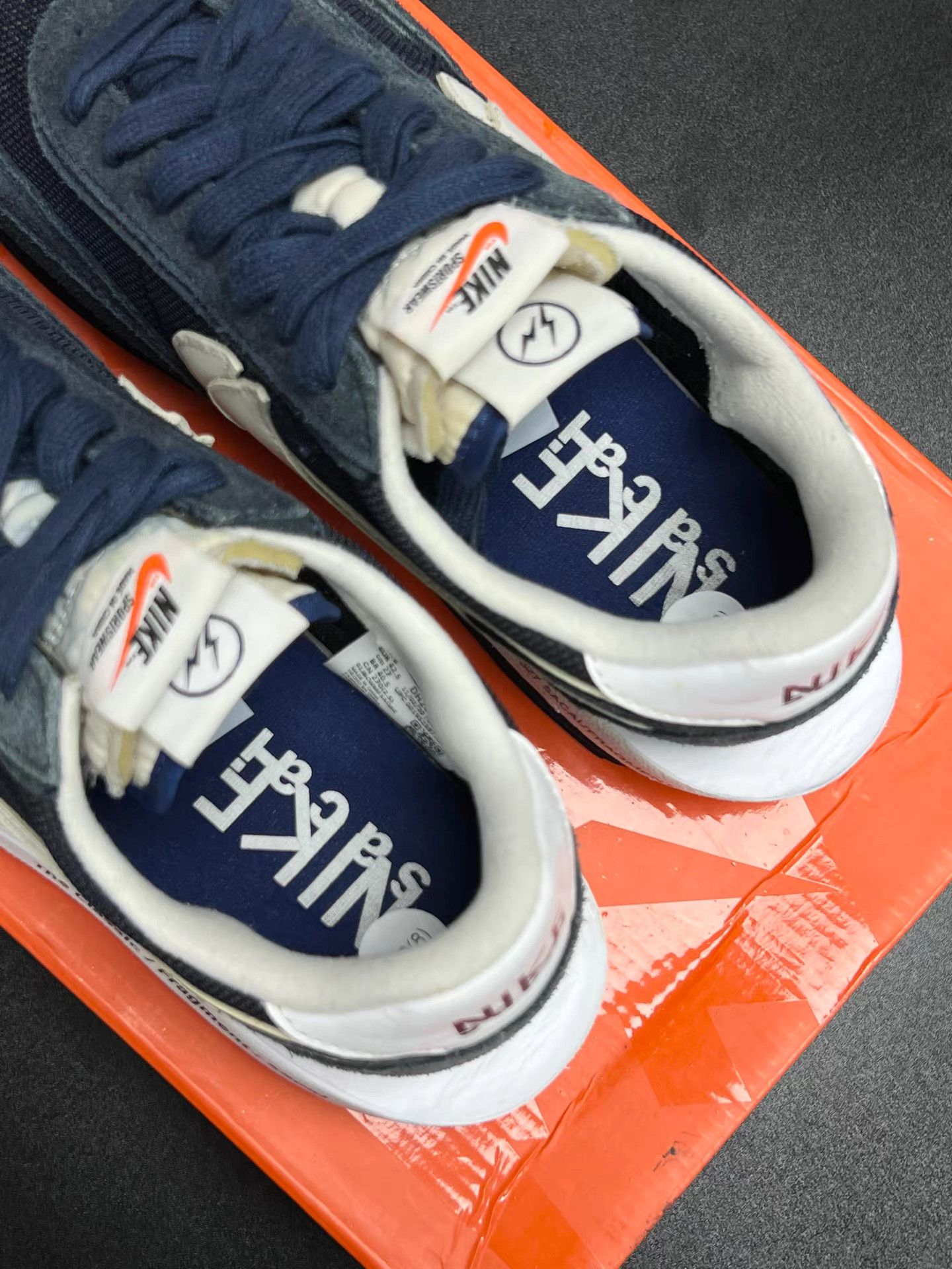 Nike Nike Sacai x Fragment Design Navy Blue Sneakers K15 Size US 9 / EU 42 - 4 Thumbnail