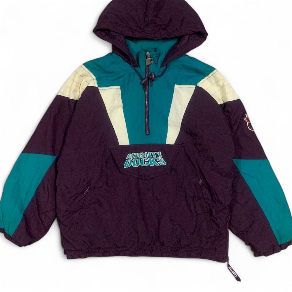 Starter Vtg 90's Mighty Ducks of Anaheim NHL Starter Jacket Size US L / EU 52-54 / 3 - 3 Thumbnail