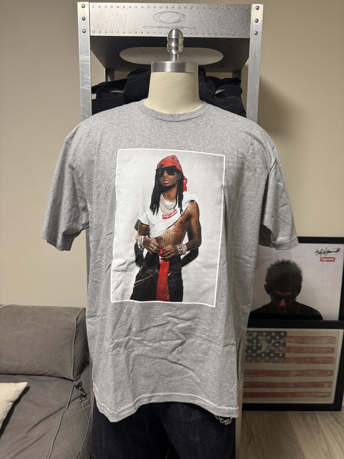 Supreme Supreme x Playboi Carti T-Shirt Heather Grey | Grailed