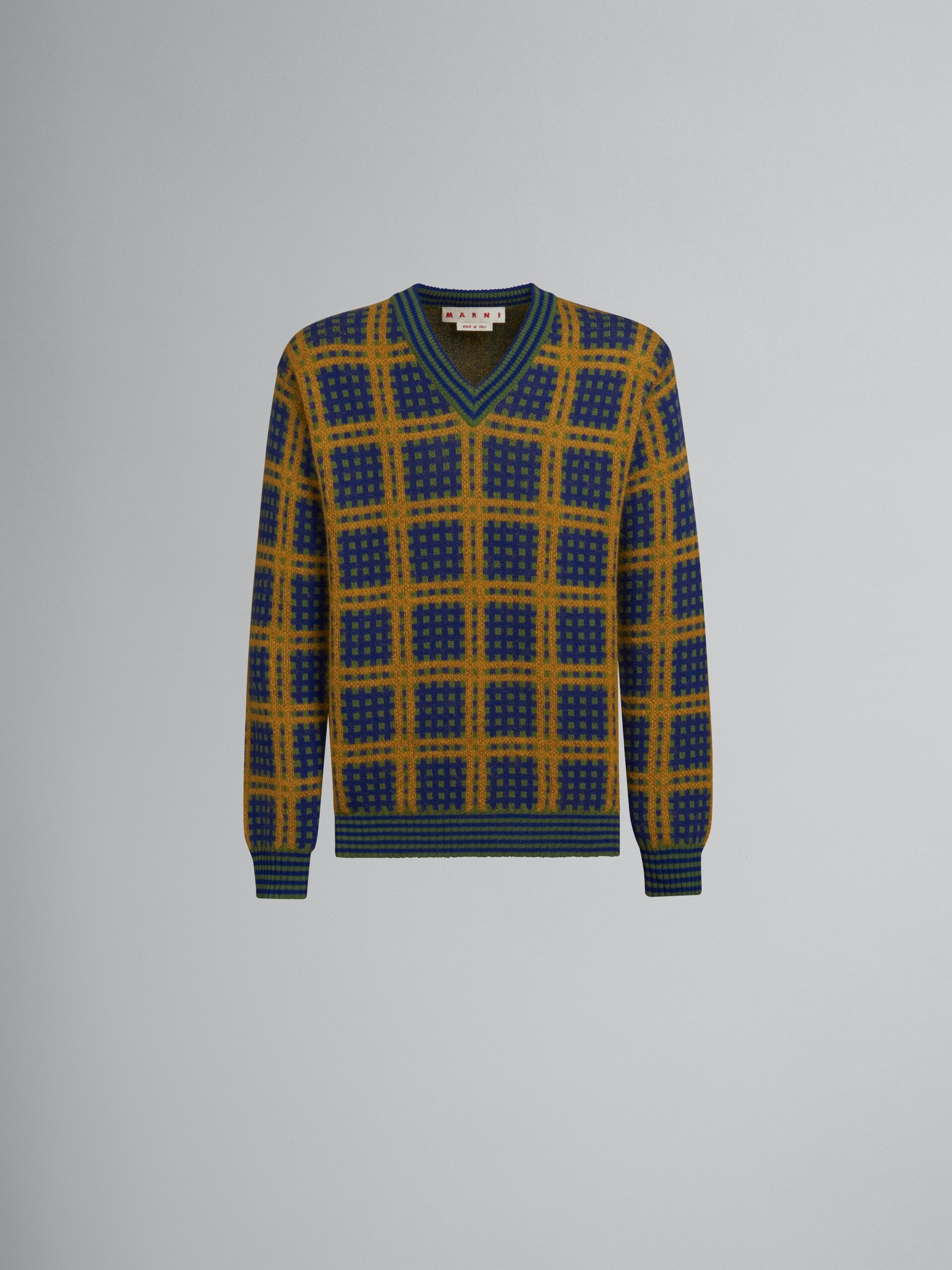 Marni o1w1db10824 V-neck Sweater in Multicolor Size US L / EU 52-54 / 3 - 1 Thumbnail