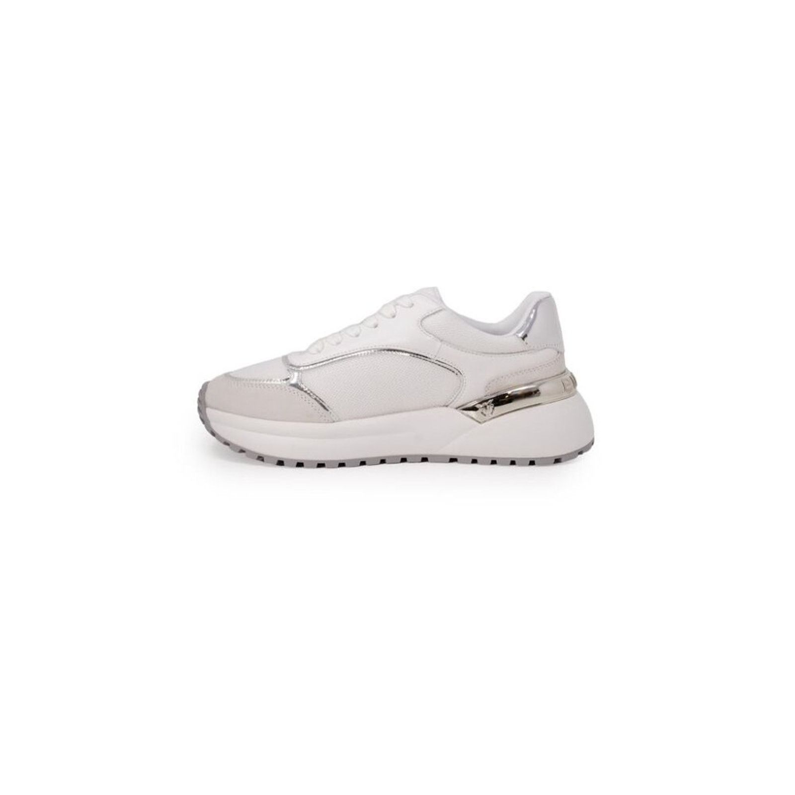Pinko PINKO White & Silver Leather Women's Designer Sneakers Size US 8 / IT 38 - 5 Thumbnail