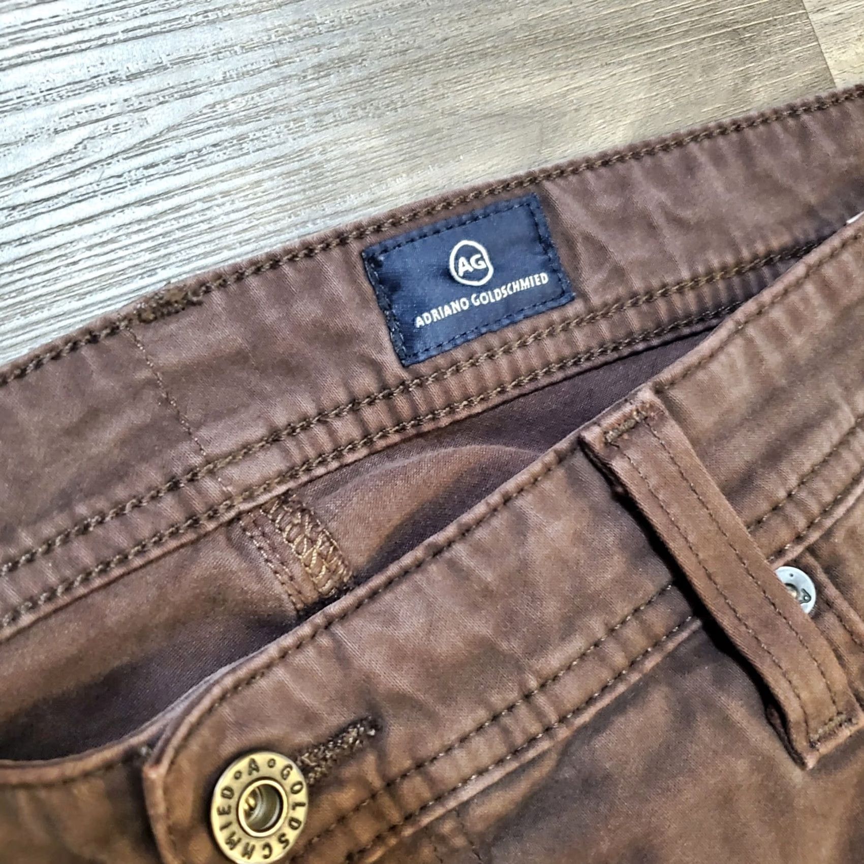 Vintage AG Adriano Goldschmied The Graduate Pants Mens 36x32 Brown Tailored Leg Cotton Size US 36 / EU 52 - 5 Thumbnail