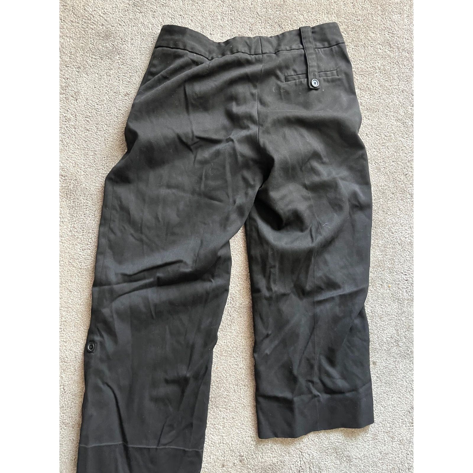 H&M H&M Women's capri size 8 Black Solid Office Dress Pants Cropped Capri Pants Straight Leg Womens Office Capris Black 8 Size Regular Size 30" / US 8 / IT 44 - 3 Thumbnail