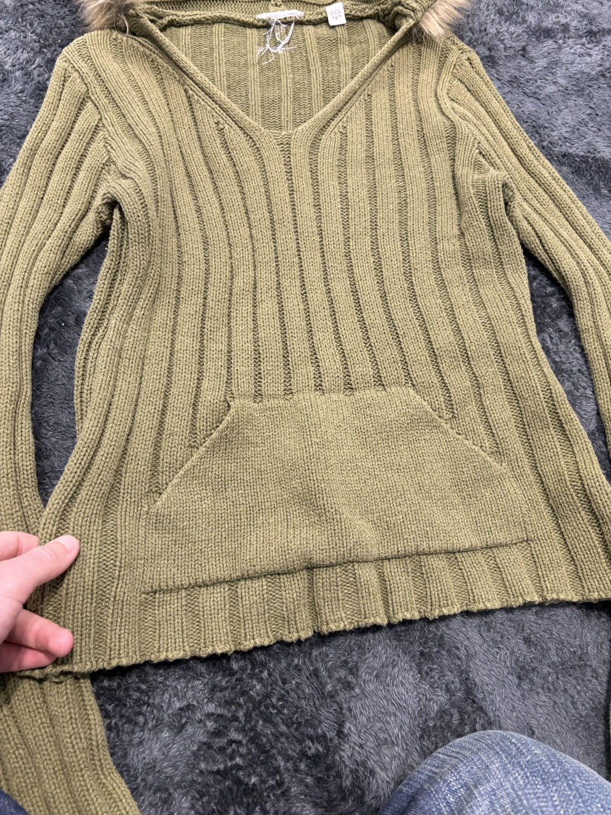 Le Grande Bleu (L.G.B.) Vintage LGB If Six Was Nine Style Fur Slim Sweater Size M / US 6-8 / IT 42-44 - 3 Thumbnail