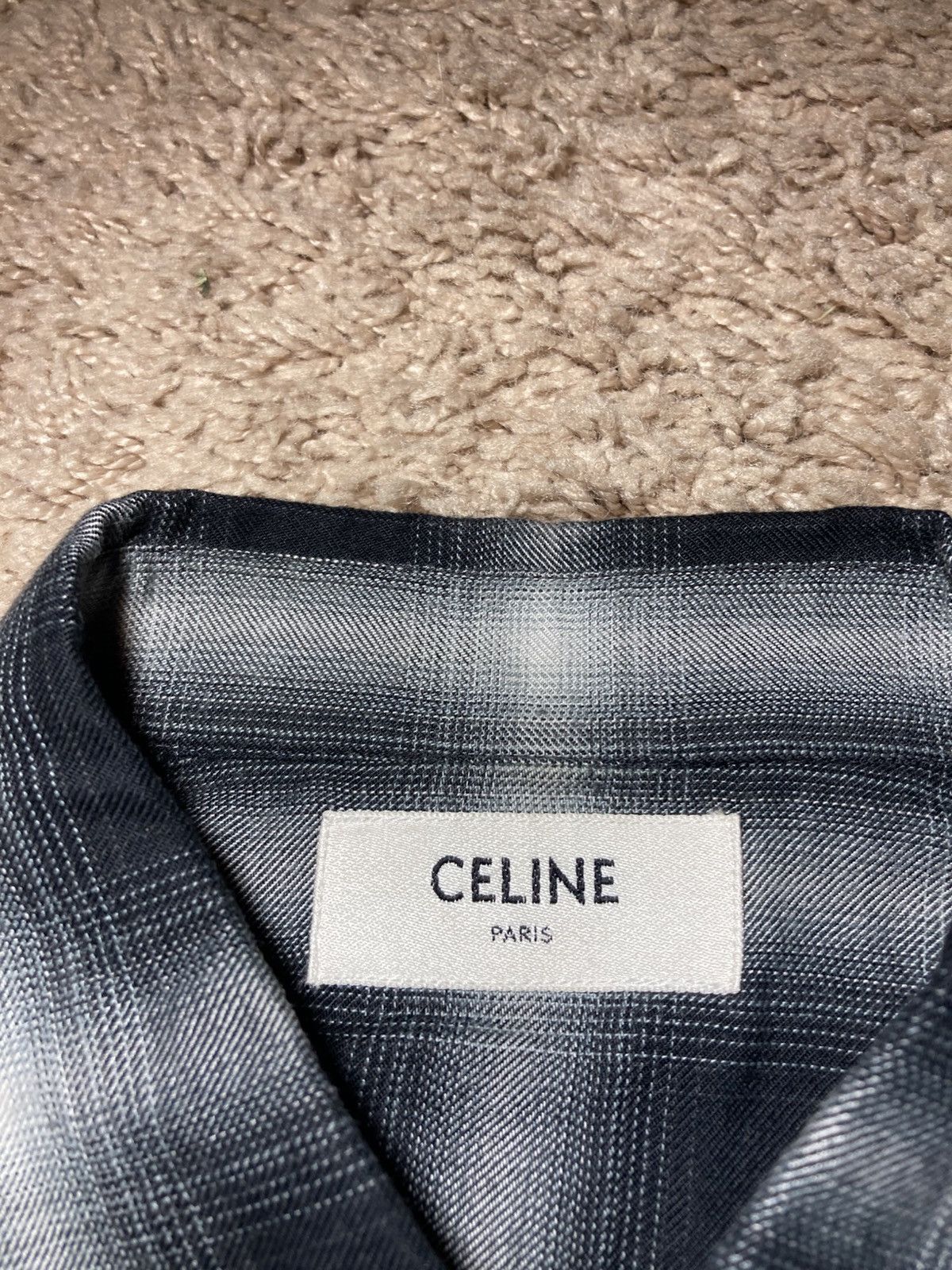 Celine SS19 Celine Shadow Plaid Western Shirt Viscose 2019 Hedi 37 Size US S / EU 44-46 / 1 - 3 Thumbnail