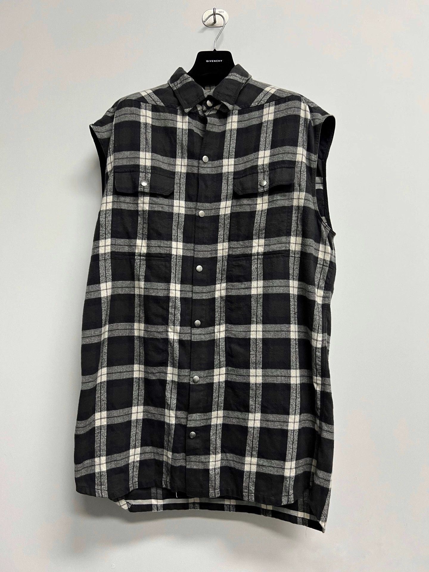Rick Owens Rick Owens Sleeveless Plaid Shirt Size US M / EU 48-50 / 2 - 1 Thumbnail