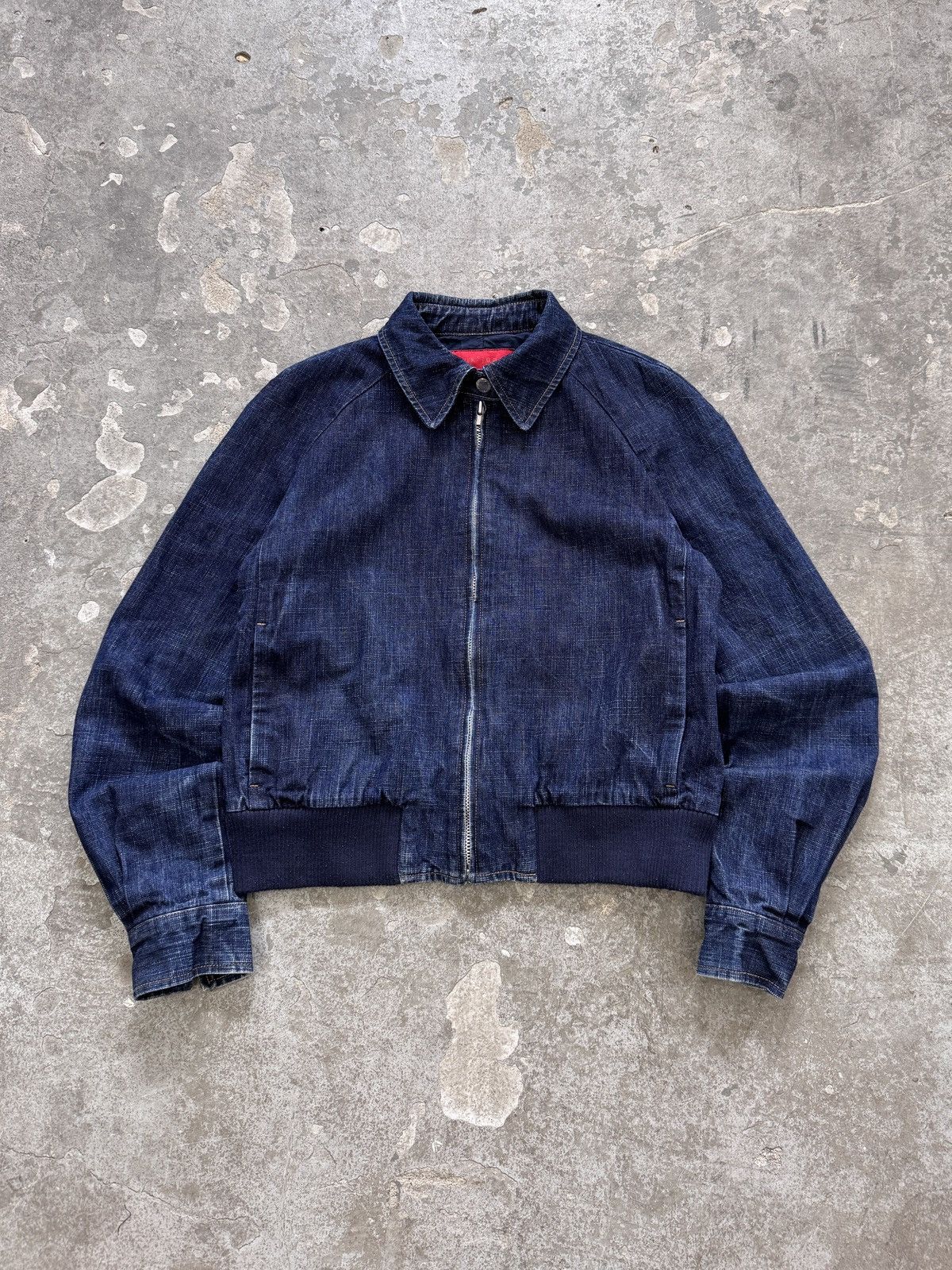 Vintage y2k Denim Bomber Jacket Size M / US 6-8 / IT 42-44 - 4 Thumbnail