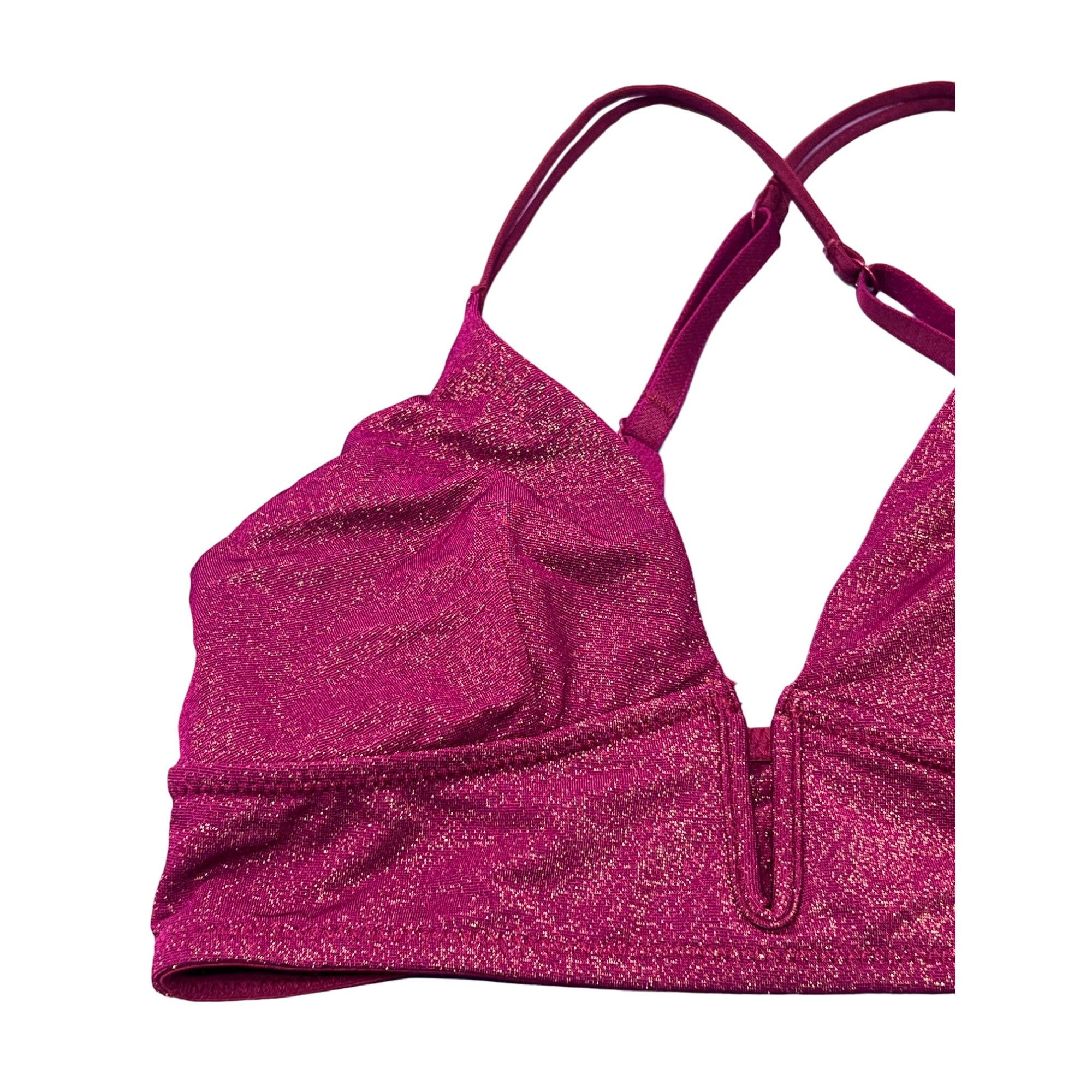Other Auden - Women's Shimmer Bralette - Burgundy - Extra Small Size ONE SIZE - 9 Thumbnail