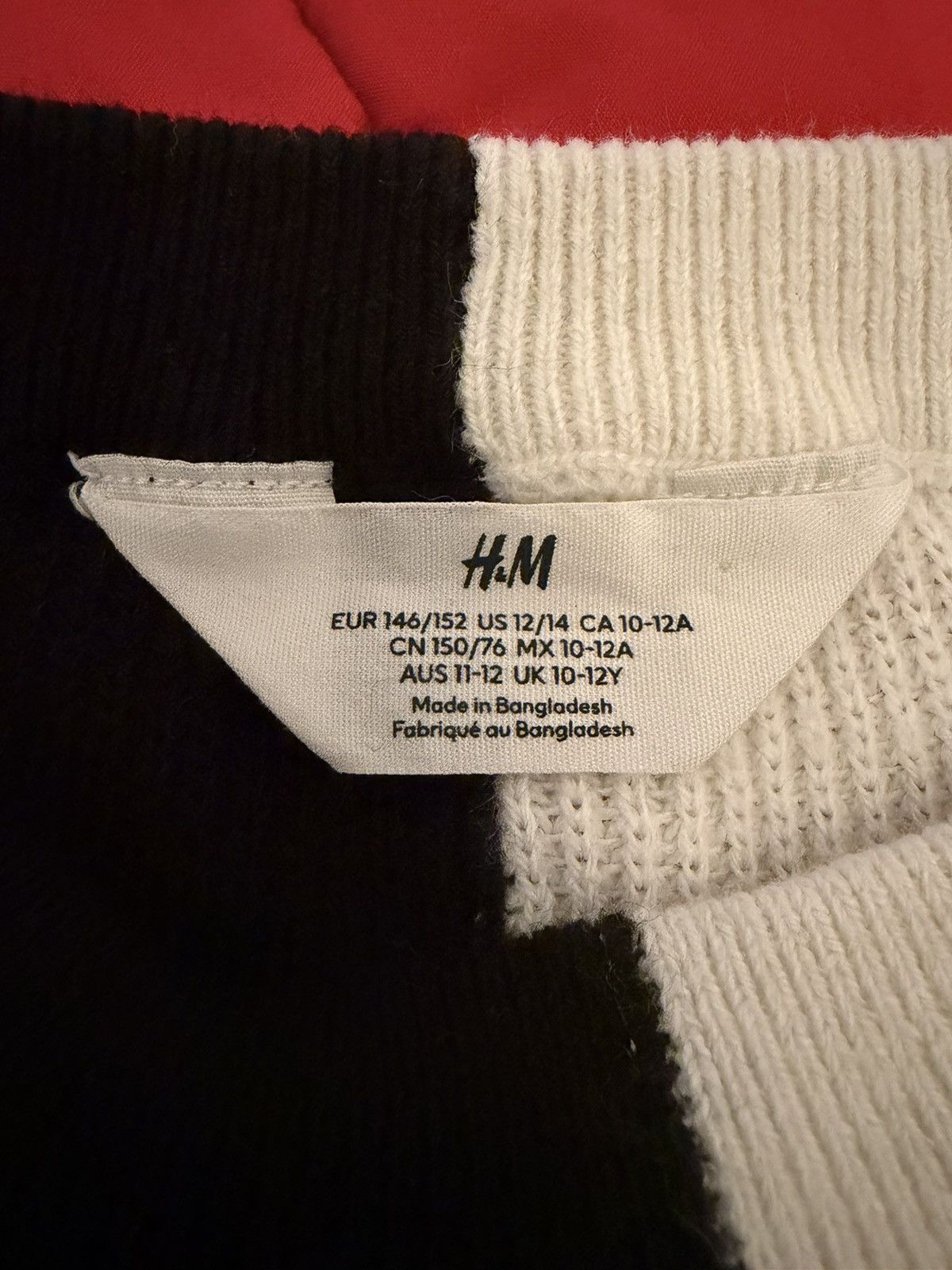 H&M H&M Black & White Sweater Long Sleeve Knit Pullover Size XL / US 12-14 / IT 48-50 - 7 Thumbnail