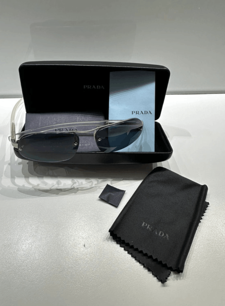 Prada PRADA Sunglasses SPR 56A Rimless Sport Metal Shield Size ONE SIZE - 1 Thumbnail