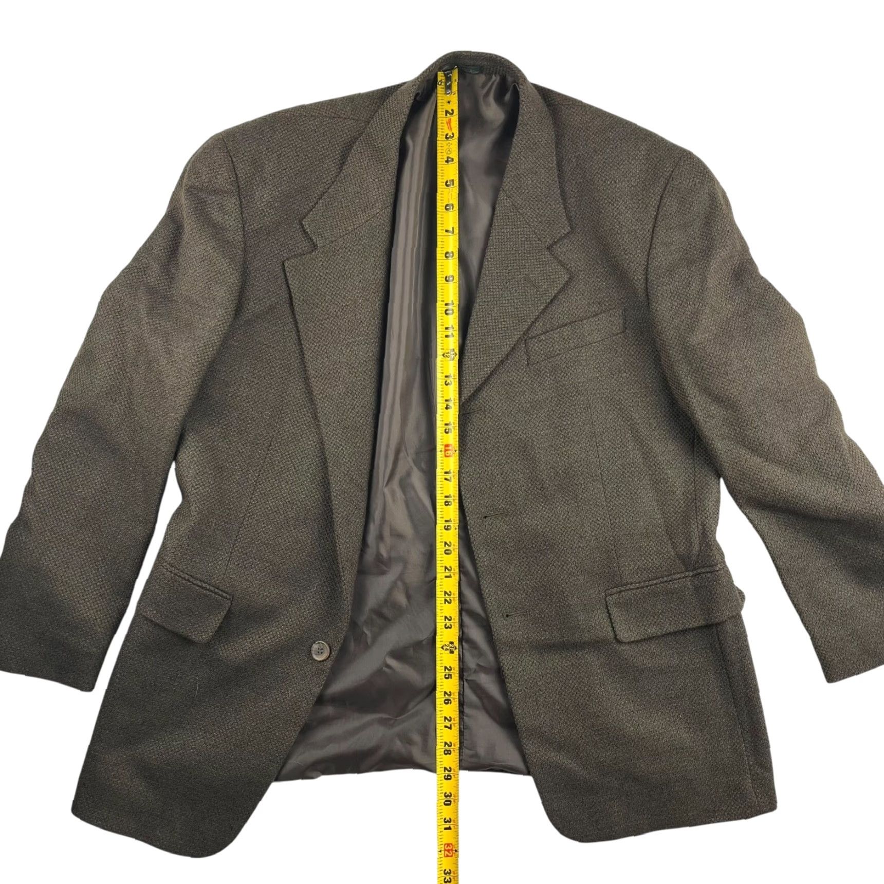 Vintage VTG Hill & Archer Men’s Wool Knit 3/2 Roll Blazer Jacket Brown 40S Size 40R - 5 Thumbnail