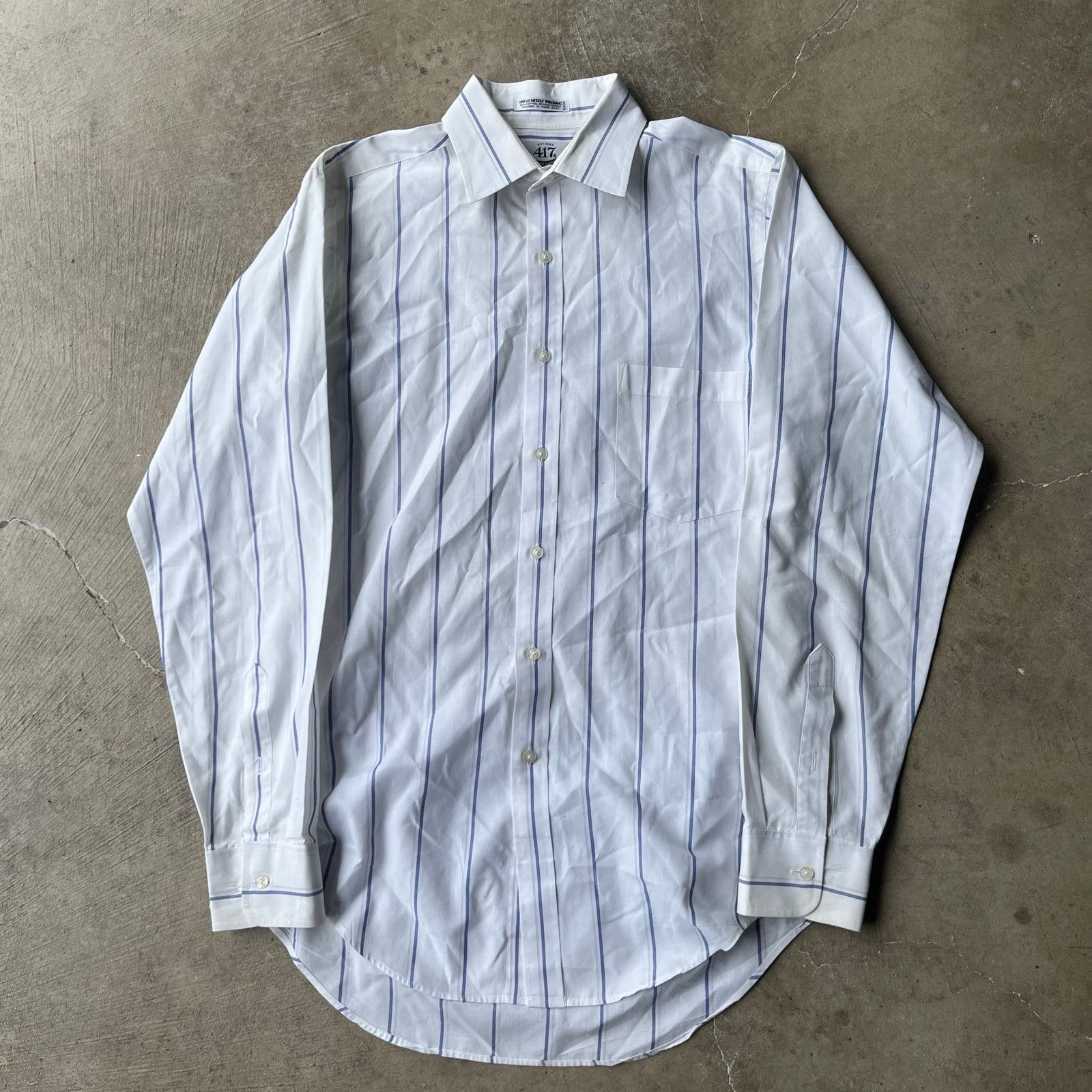 Vintage VINTAGE VAN HEUSEN STRIPED WHITE SHIRT LONGSLEEVE FITS LARGE Size US L / EU 52-54 / 3 - 1 Thumbnail