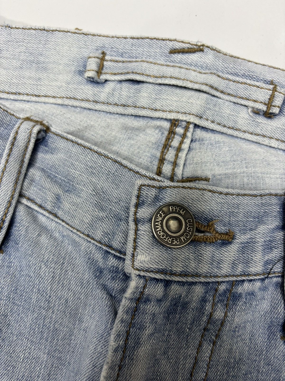 PPFM PPFM Blue Wash Number 25 Faded Logo Jeans Size US 32 / EU 48 - 9 Thumbnail