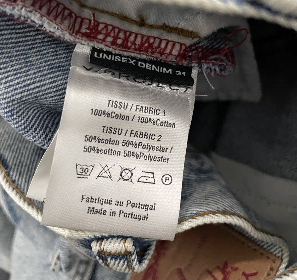 Y/Project Y/Project "Cowboy Cuff"Embroidered Deconstructed Denim Jeans Size US 31 - 3 Thumbnail