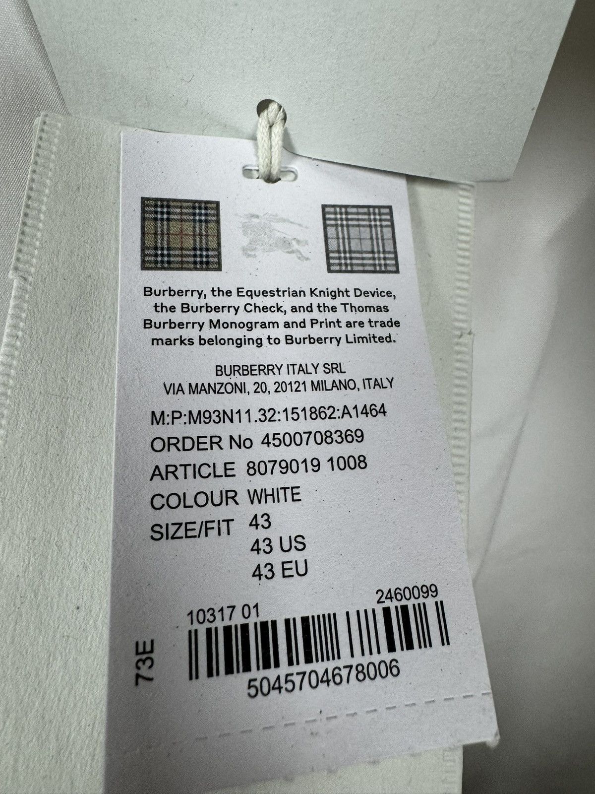Burberry BNWT Burberry EKD Embroidered Shirt Made in Italy XL(Size43) Size US XL / EU 56 / 4 - 9 Thumbnail