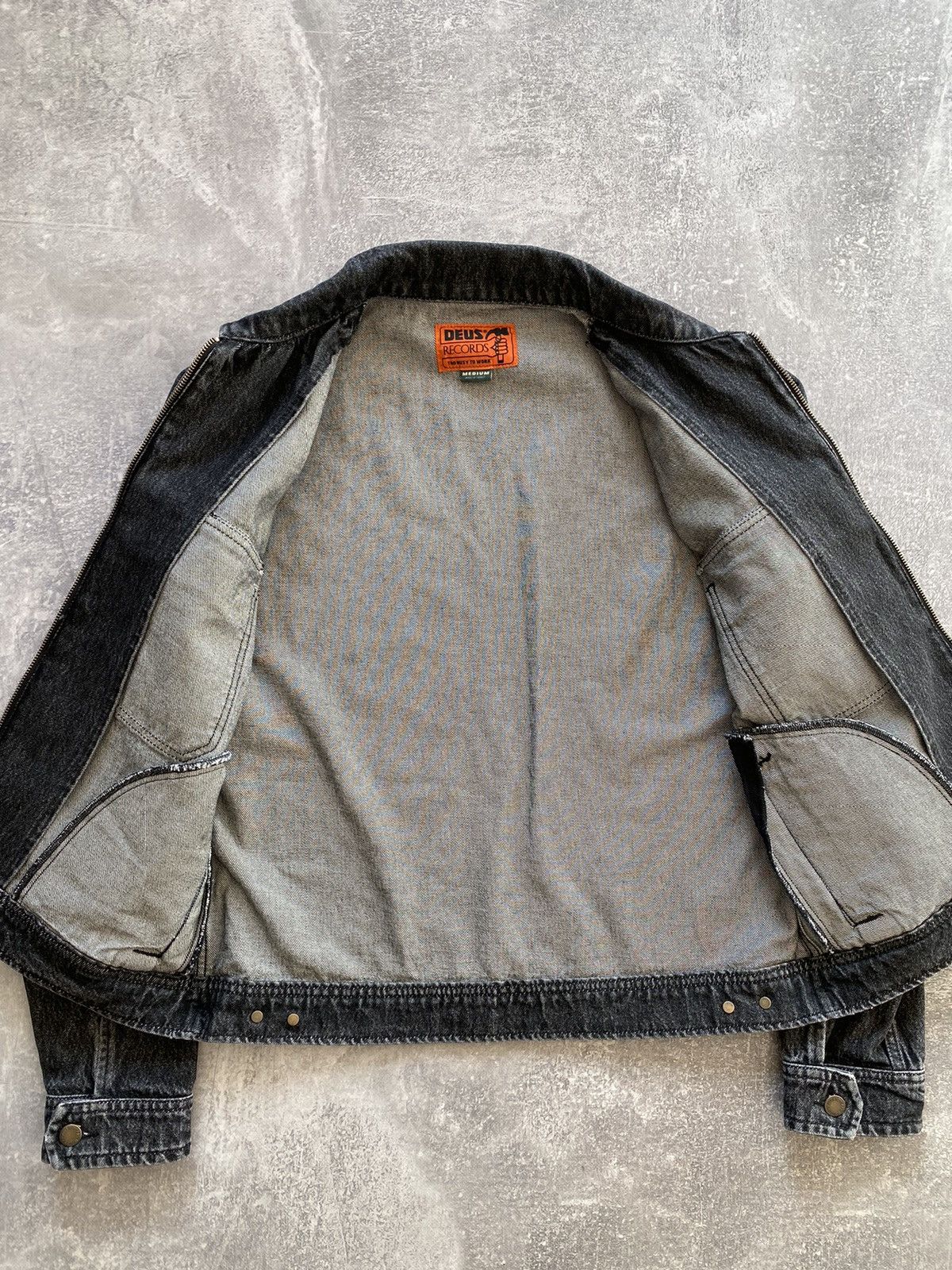 Japanese Brand × Vintage Vintage Pockets Denim Graphite Work Jacket Size US M / EU 48-50 / 2 - 9 Thumbnail