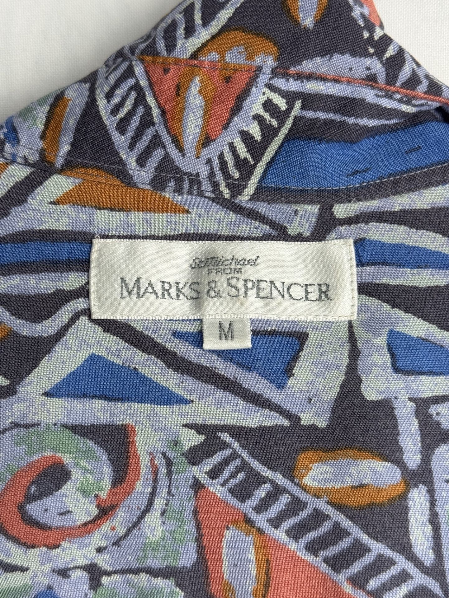 Marks & Spencer × Vintage MARKS & SPENCER vintage men’s abstract button up shirt Size US XL / EU 56 / 4 - 7 Thumbnail