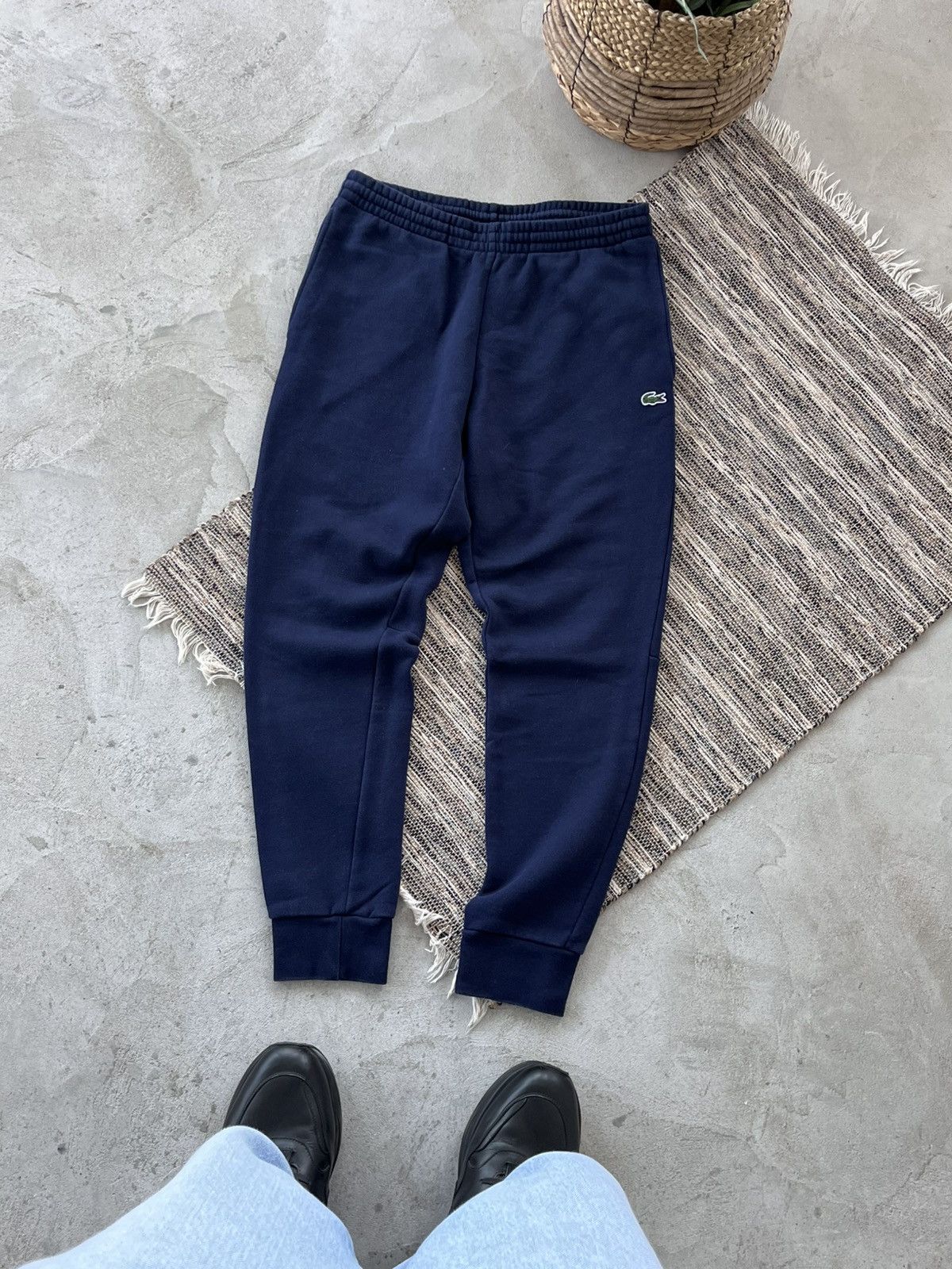 Lacoste Vintage Lacoste Navy Minimalistic Sweatpants Y2K Track Pants Size US 32 / EU 48 - 1 Thumbnail