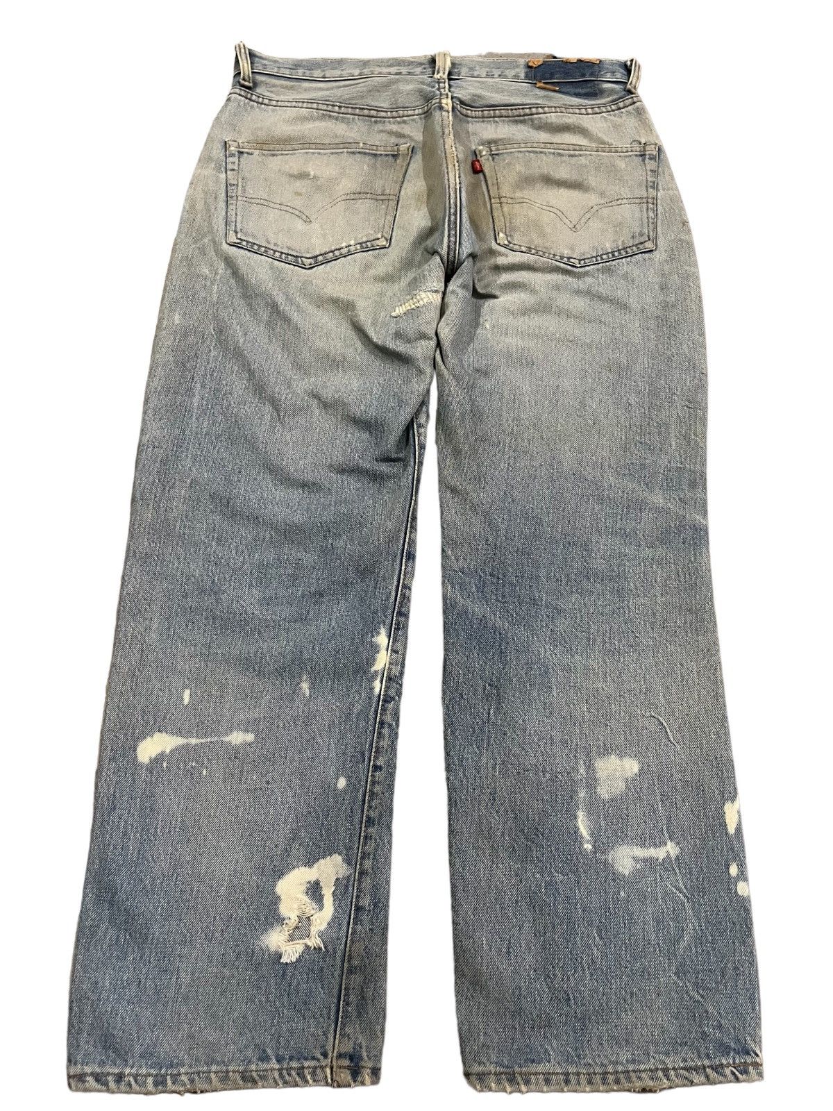 Levi's Vintage 70s Levis 501 Selvedge Button Stamp #2 Destroy Jeans Size US 34 / EU 50 - 5 Thumbnail