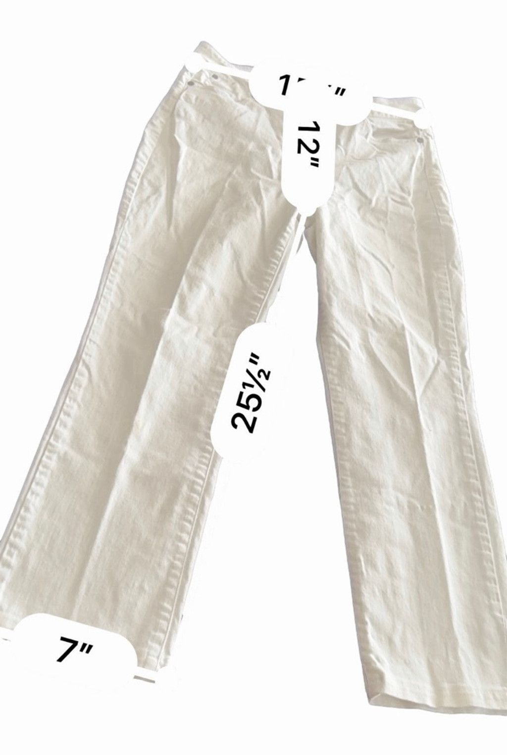 Talbots Talbots Petite White Straight Leg Jeans size 10P Size 32" / US 10 / IT 46 - 5 Thumbnail