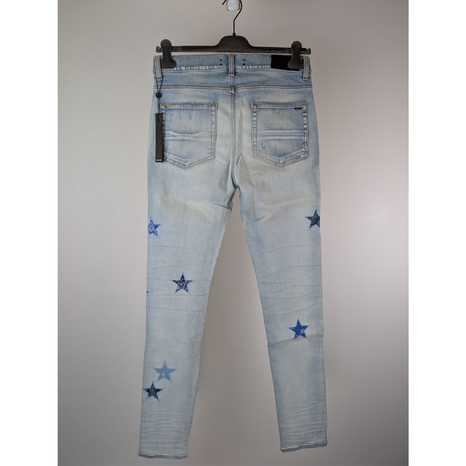 Amiri o1rshd1 Bandana Star Jean Denim Pants Jeans in Light Indigo Size US 30 / EU 46 - 13 Thumbnail