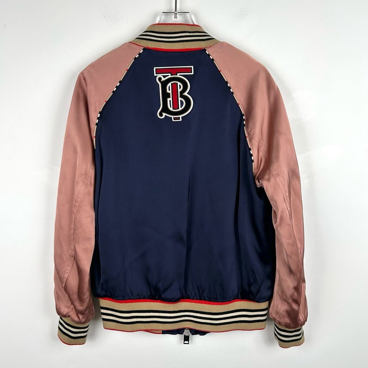 Burberry Burberry Logo Color-Blocked Nylon Baseball Jacket with Zip, Size US S / EU 44-46 / 1 - 8 Thumbnail