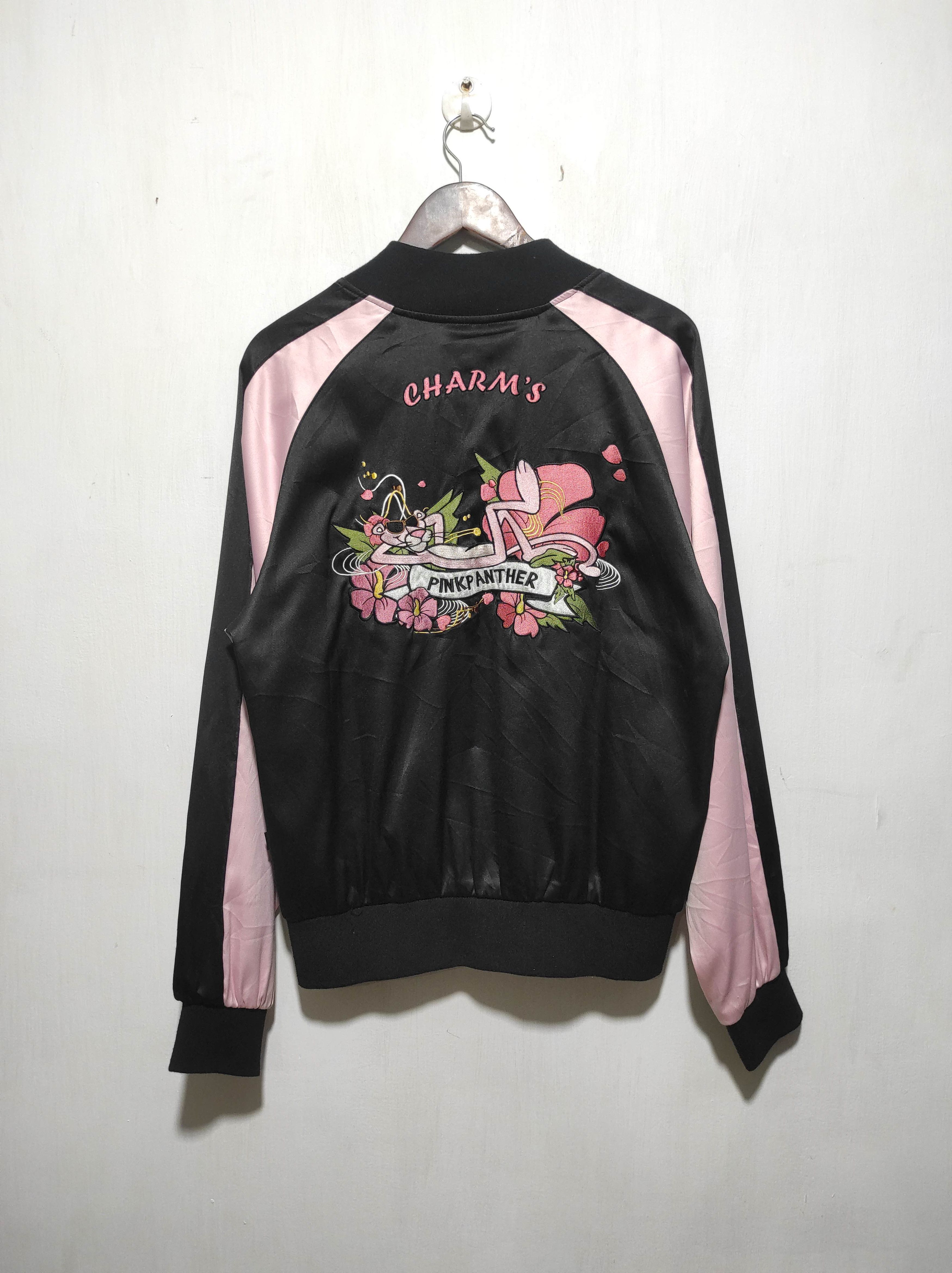 Japanese Brand Vintage Pink Panther Satin Embroidery Jacket Size US M / EU 48-50 / 2 - 1 Thumbnail
