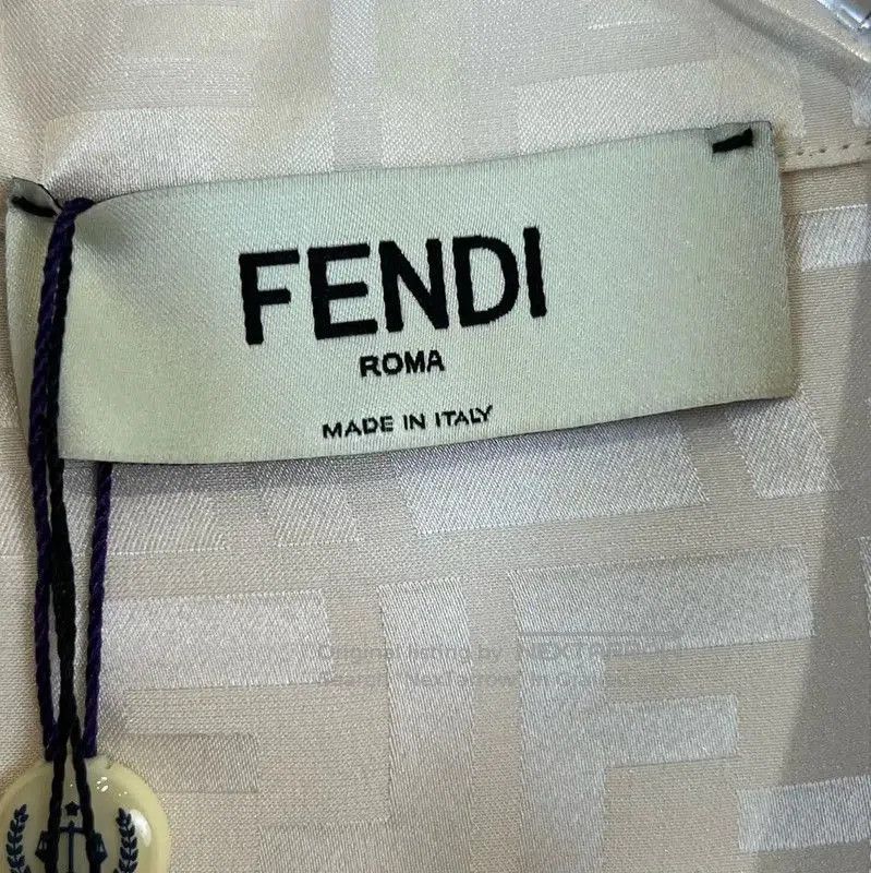 Fendi Fendi Women's Silk Long Sleeve Shirt in White . Size L / US 10 / IT 46 - 5 Thumbnail