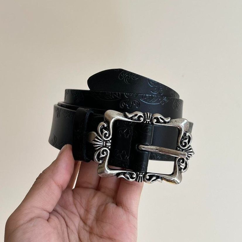 Cowboy Equipment vintage style black american western floral design belt Size ONE SIZE - 2 Thumbnail