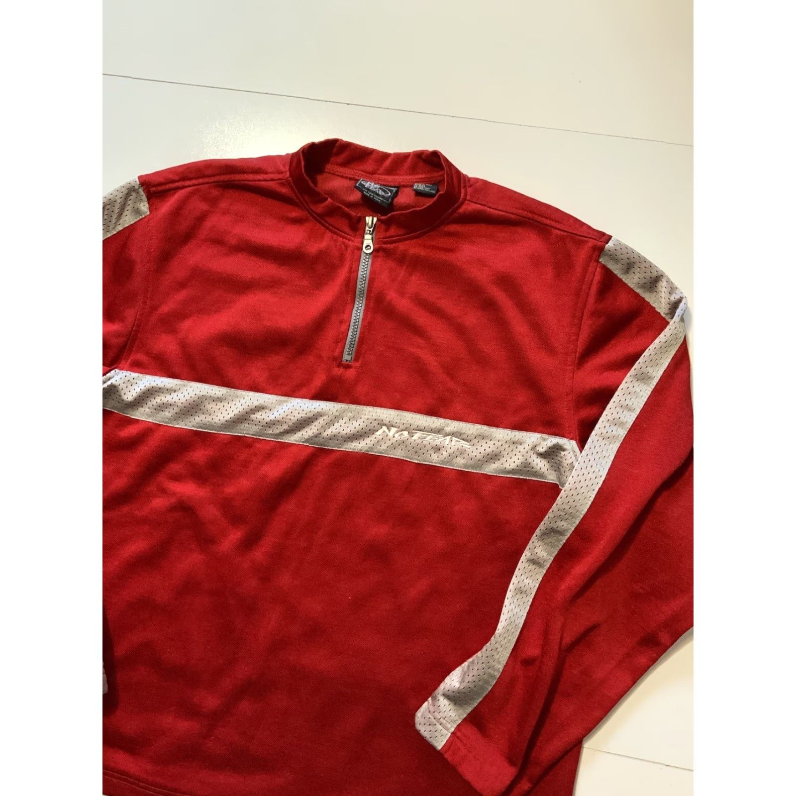 No Fear VINTAGE No Fear Motocross Jersey 1/4 Zip L/S Red XL Mens Glanz Racing BMX Pullover Jersey Size US XL / EU 56 / 4 - 3 Thumbnail