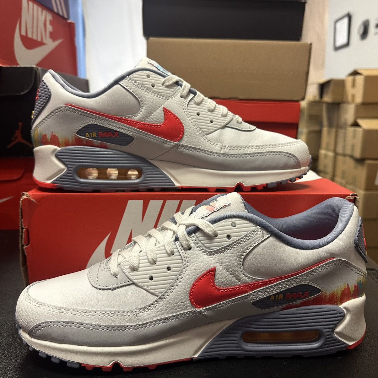 Nike Size 11 - Nike Air Max 90 Premium Sound Wave - HJ9147-121 Size US 11 / EU 44 - 2 Thumbnail