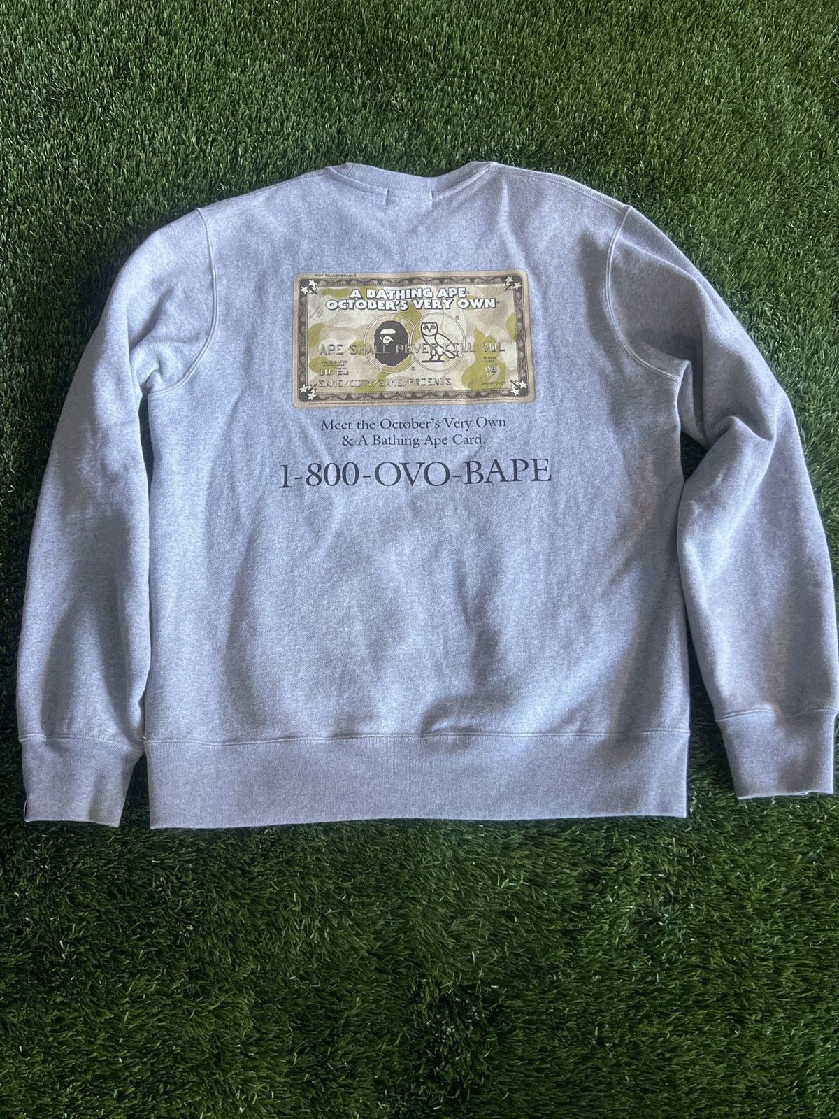 Bape × October's Very Own Bape_OVO Credit Card Sweatshirt Size US XL / EU 56 / 4 - 1 Thumbnail