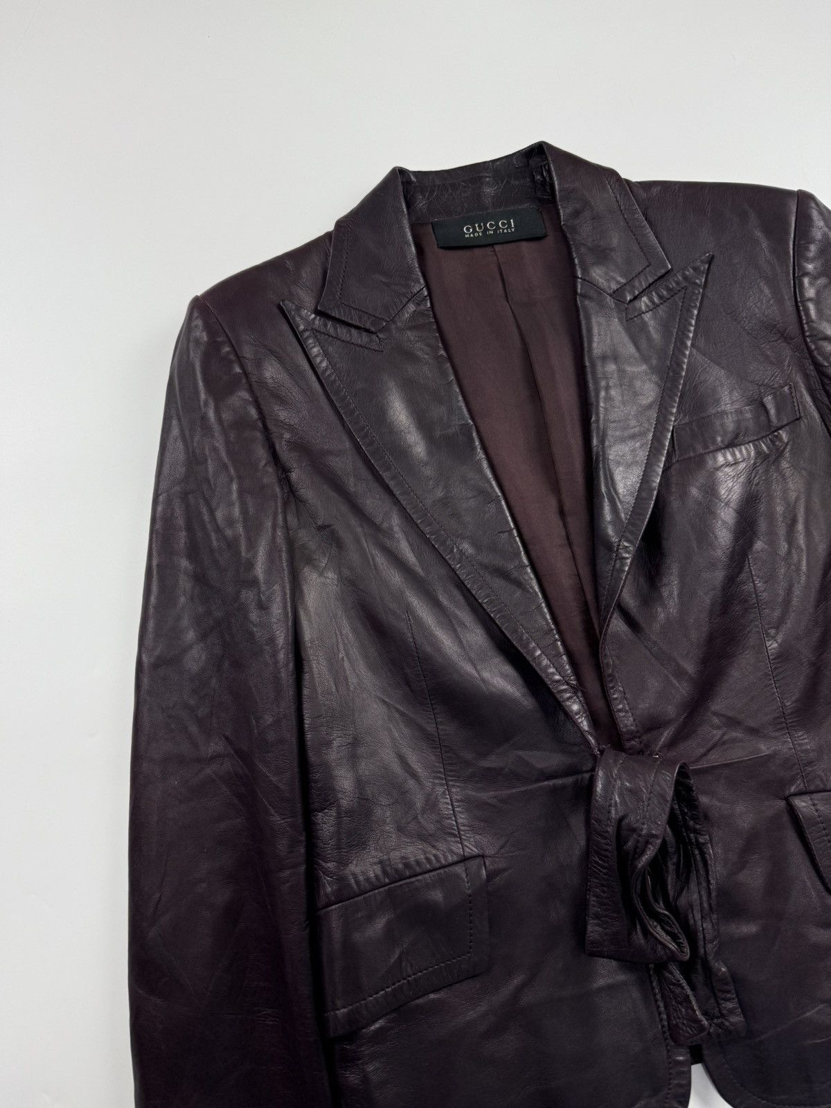 Gucci Gucci x Tom Ford Silk Leather Jacket Size US S / EU 44-46 / 1 - 3 Thumbnail